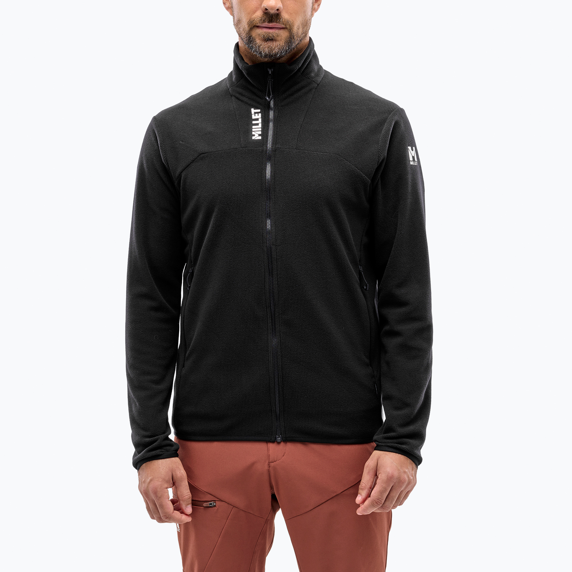 Bluză fleece pentru bărbați Millet Ubic Lightgrid black