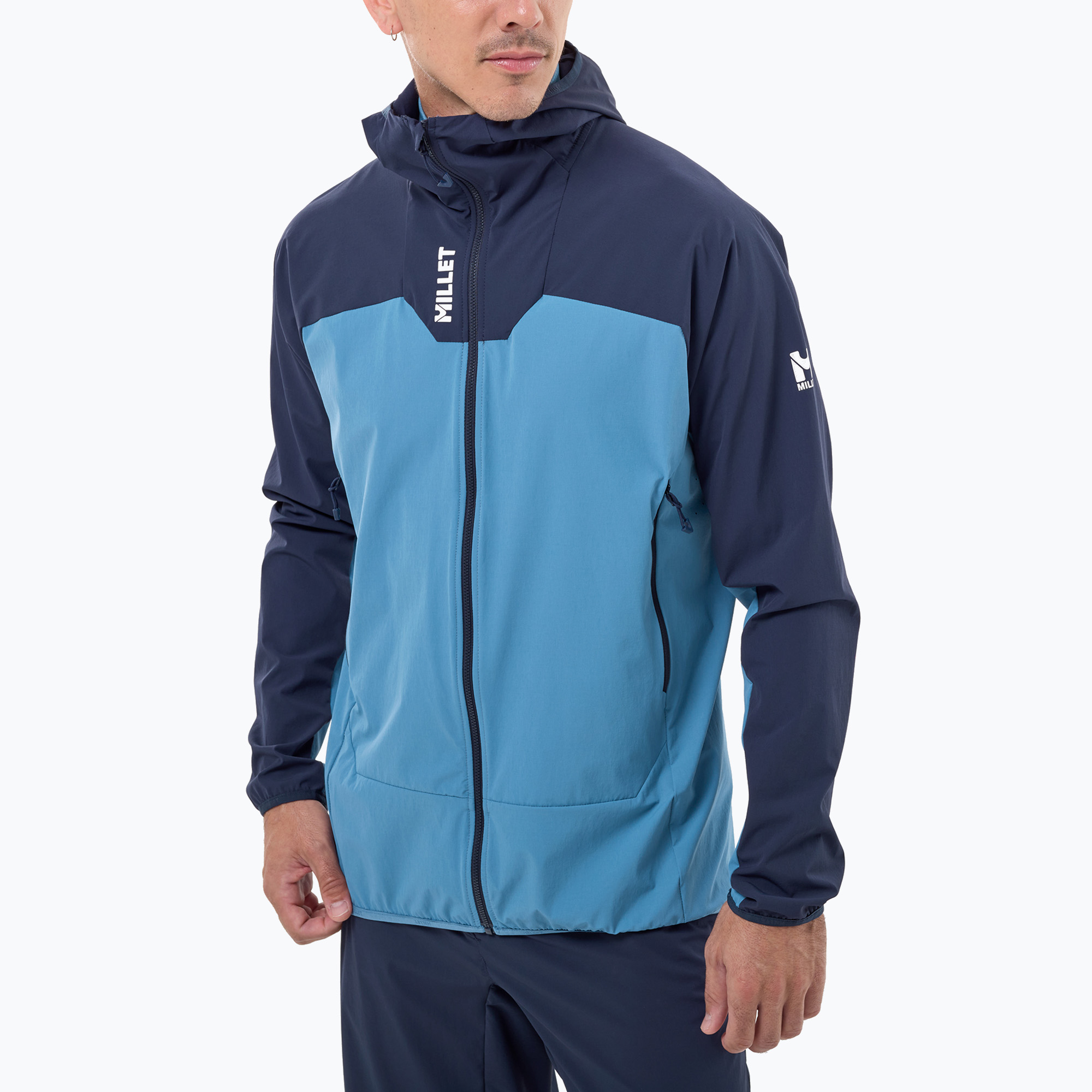 Geacă softshell pentru bărbați Millet Kamet Xcs Light Hoodie coronet blue/saphir