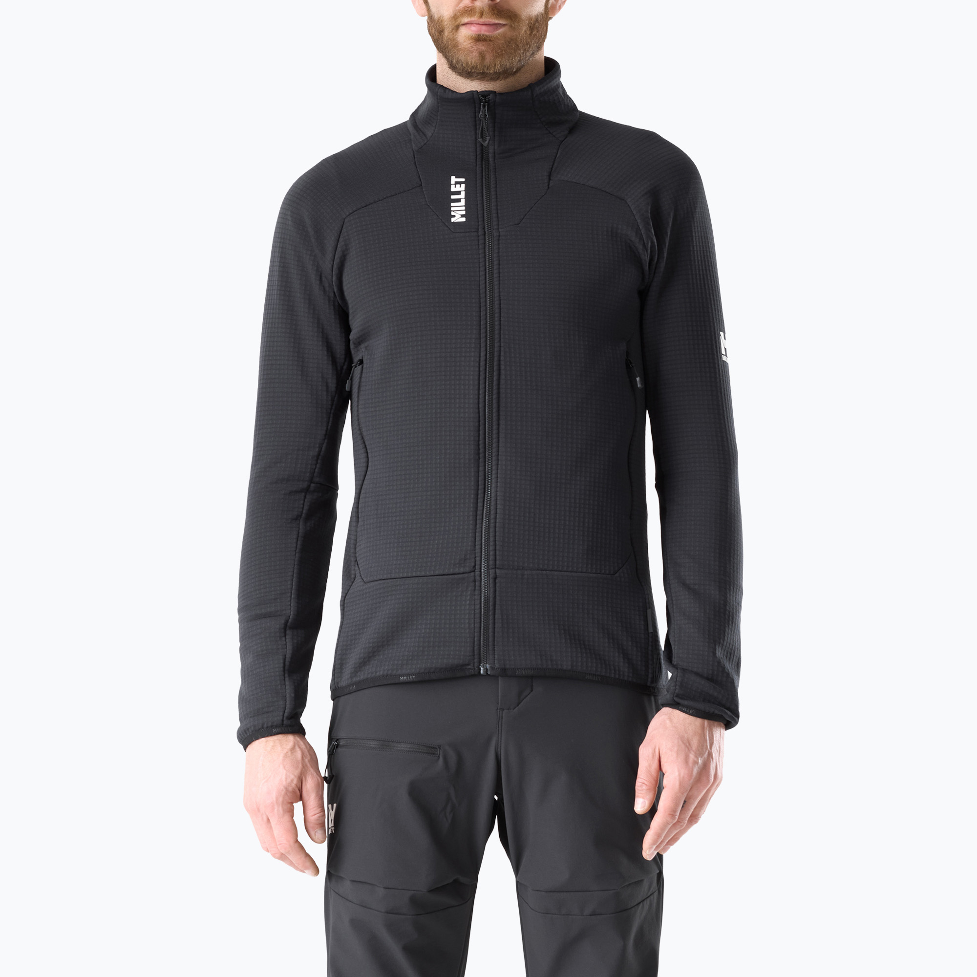 Bluză pentru bărbați Millet Kamet Grid HD black