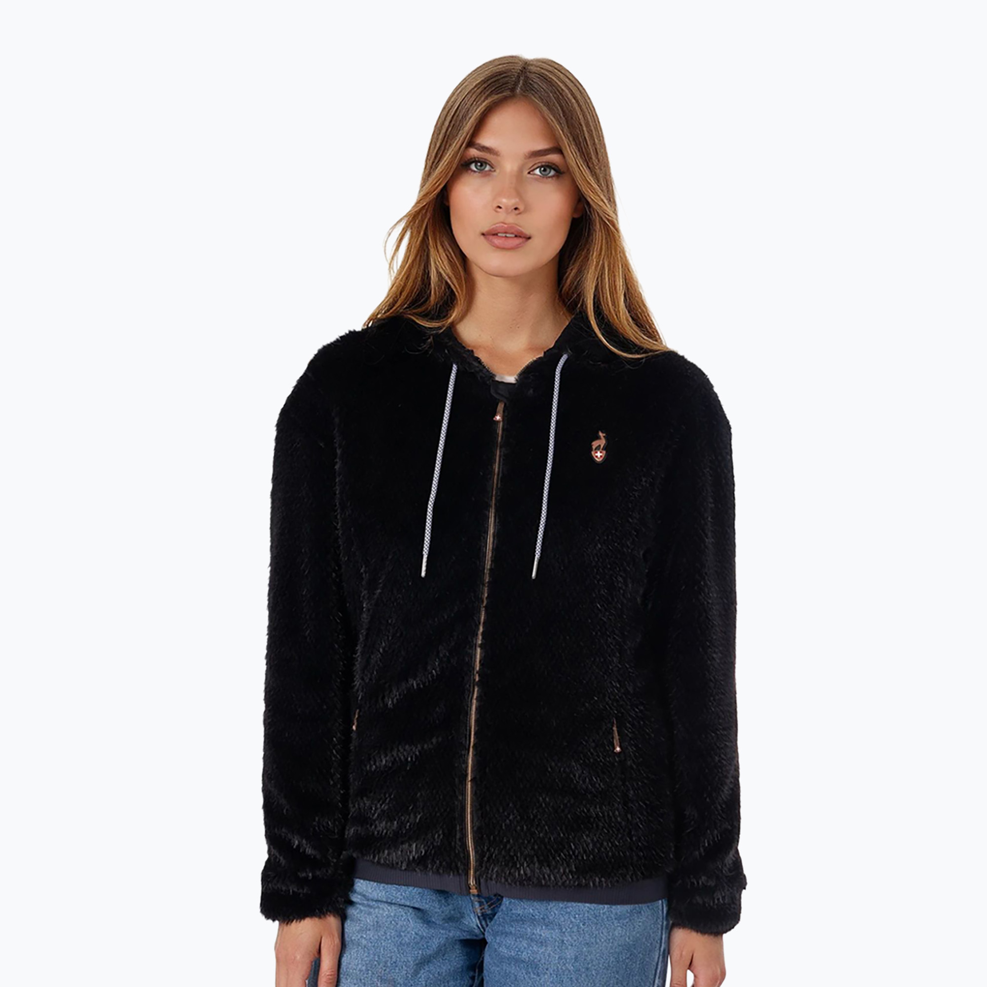 Bluza damska Aulp Candy Faux Fur black 