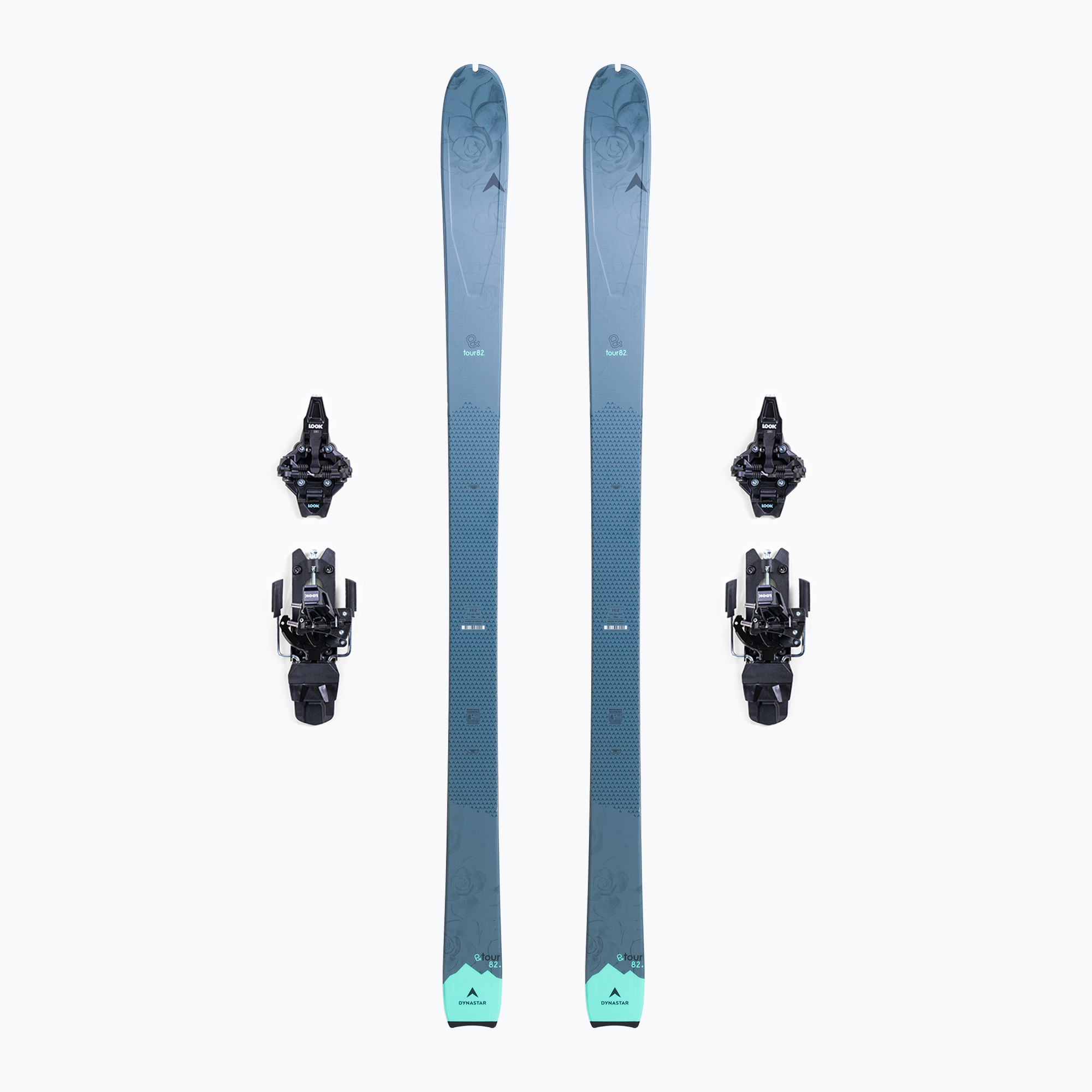 Sci da donna Dynastar E-Tour 82 + attacchi HT10 RTL grigio/verde (162 cm) (E-Tour 82 + HT10 RTL DRLM003-154)