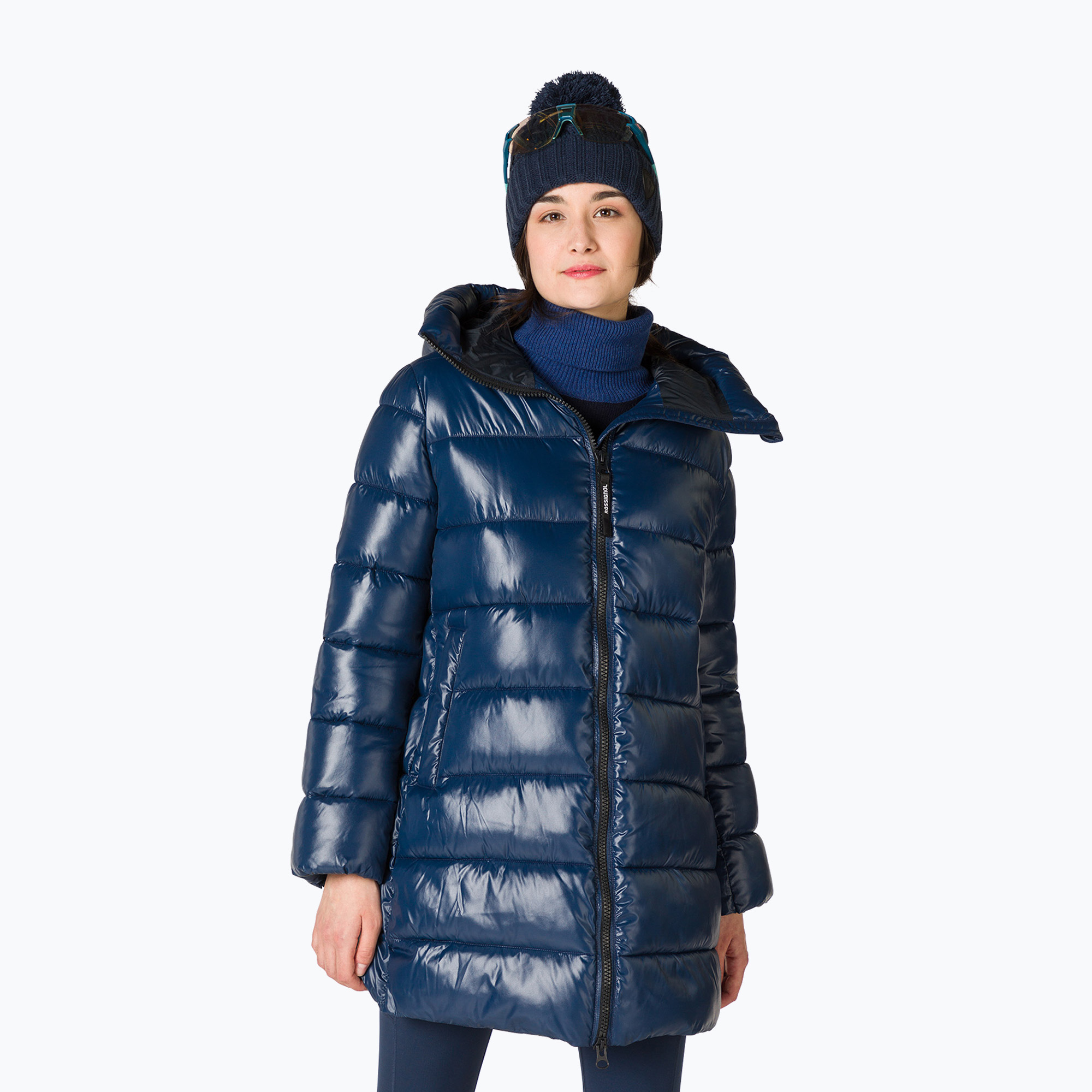Płaszcz puchowy damski Rossignol Shiny Parka dark navy 