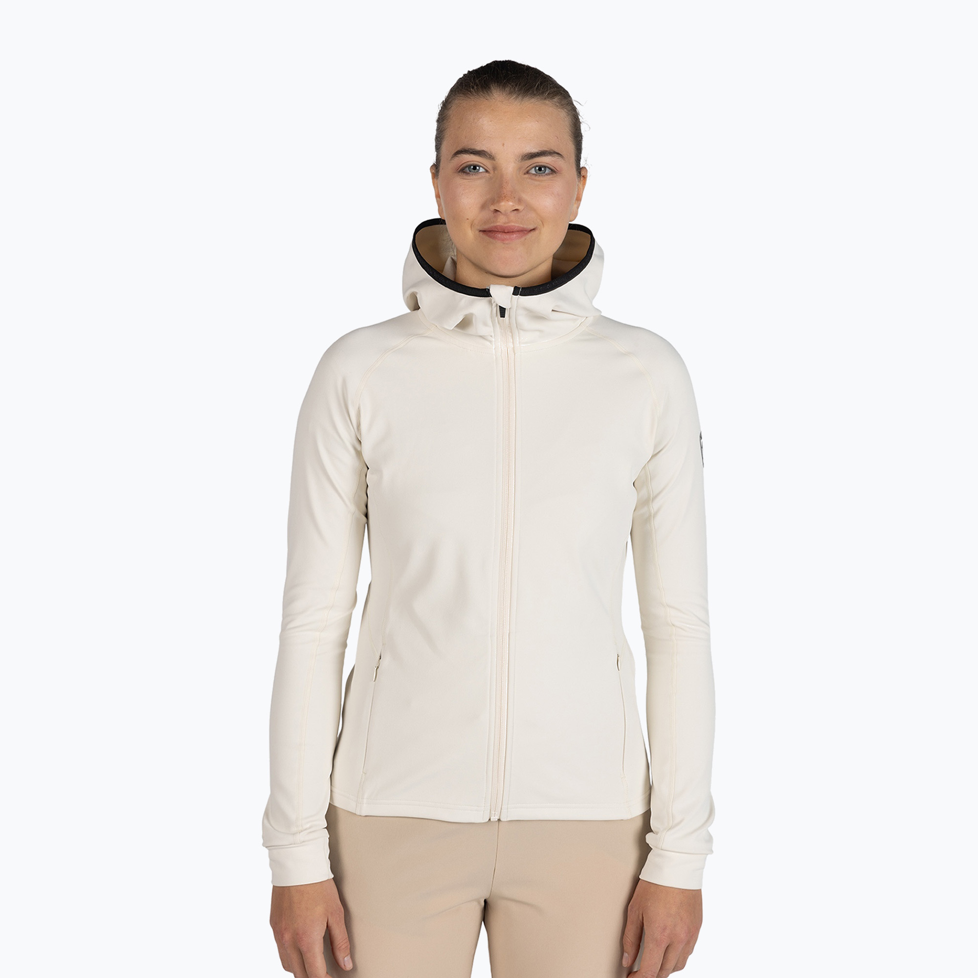 Дамски суитшърт Rossignol Mid Layer Thin Full Zip whitecap sand