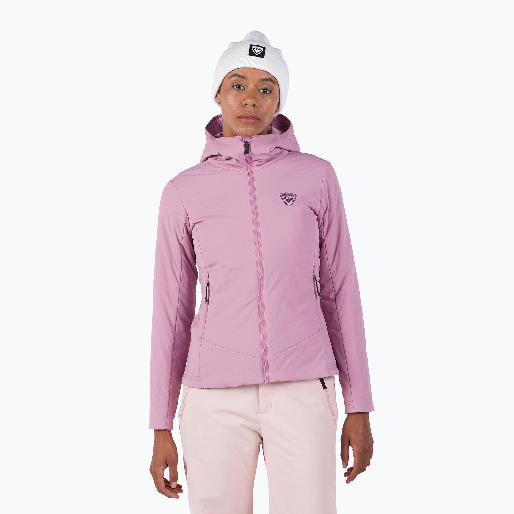 Kurtka ocieplana damska Rossignol Opside Hoodie moonlight mauve 