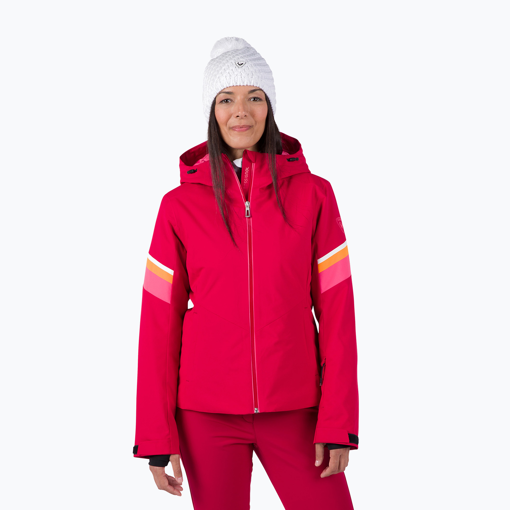 Дамско скиорско яке Rossignol Strawpile Jkt ruby red