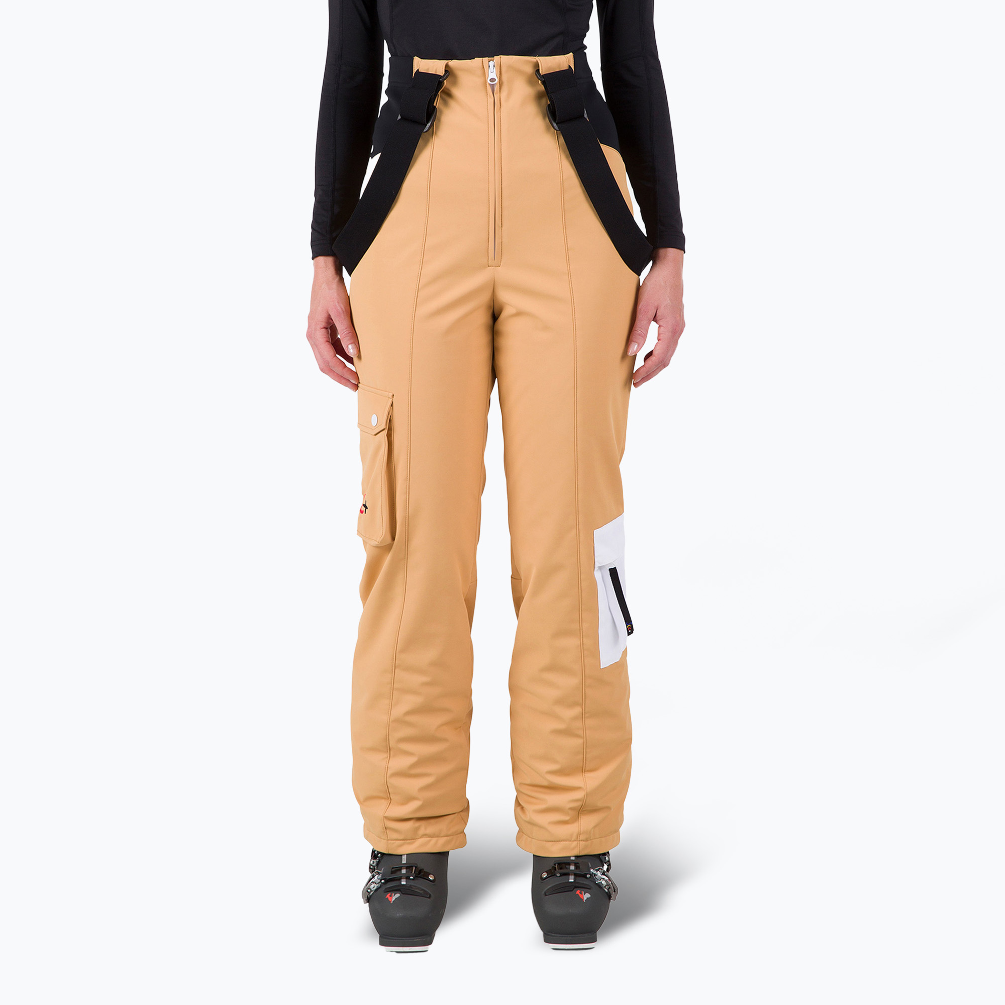 Pantaloni da sci da donna Rossignol Bib Insulated beige (S) (Bib Insulated RLNWP10_840)