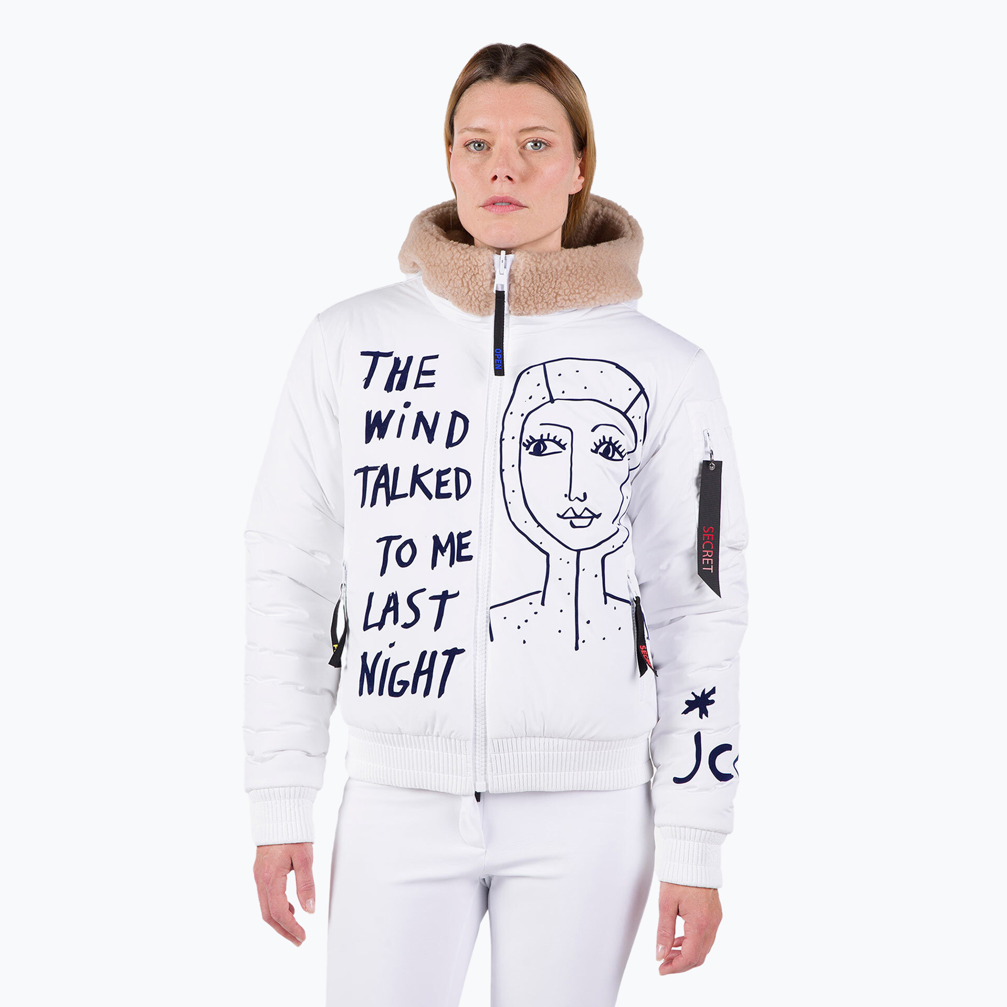 Női síkabát Rossignol Yety Fleecy Bomber white (Yety Fleecy Bomber RLNWJ36_100)