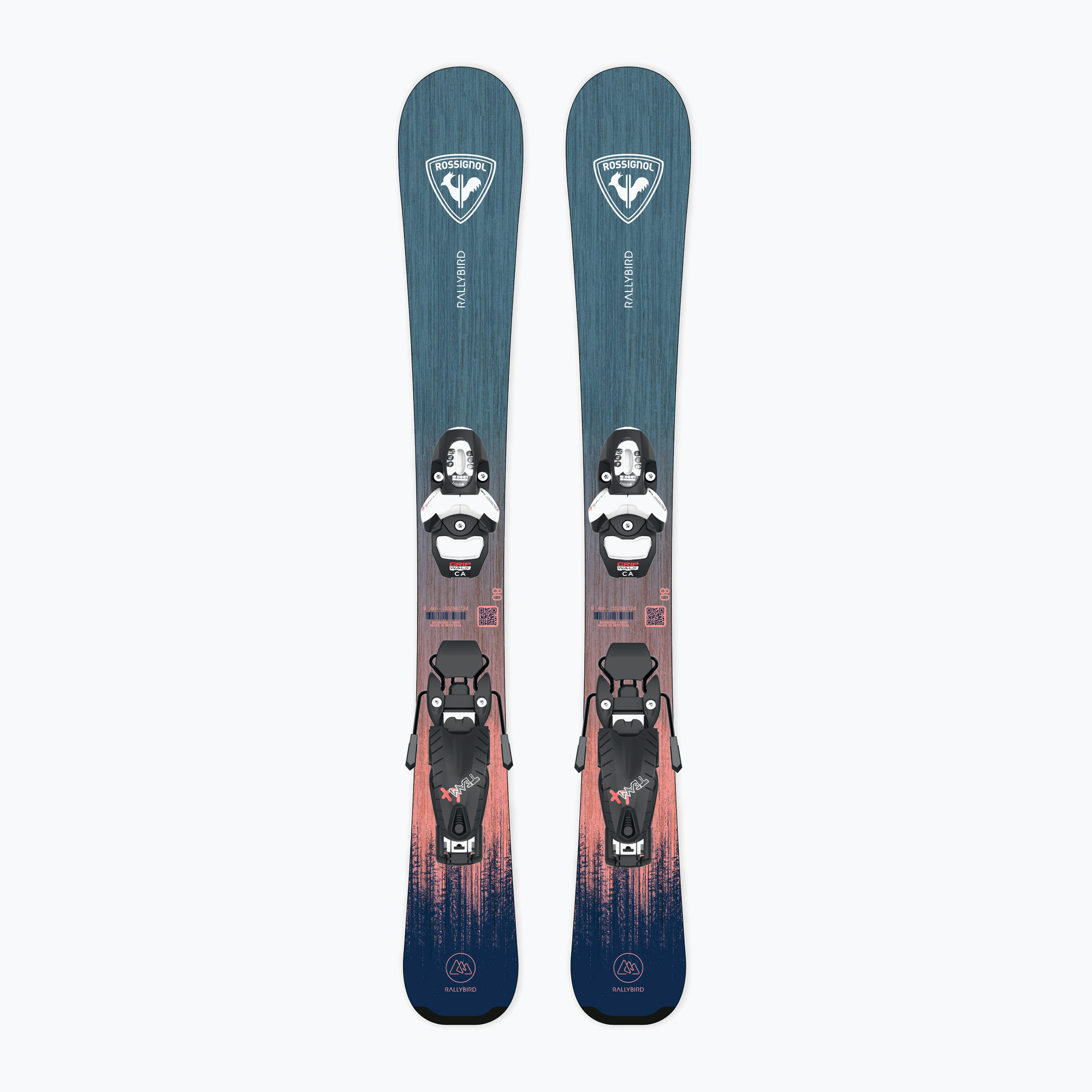Children's alpine skis Rossignol Rallybird Kid Pre-Drilled + bindings Team 4 GW (92 cm)