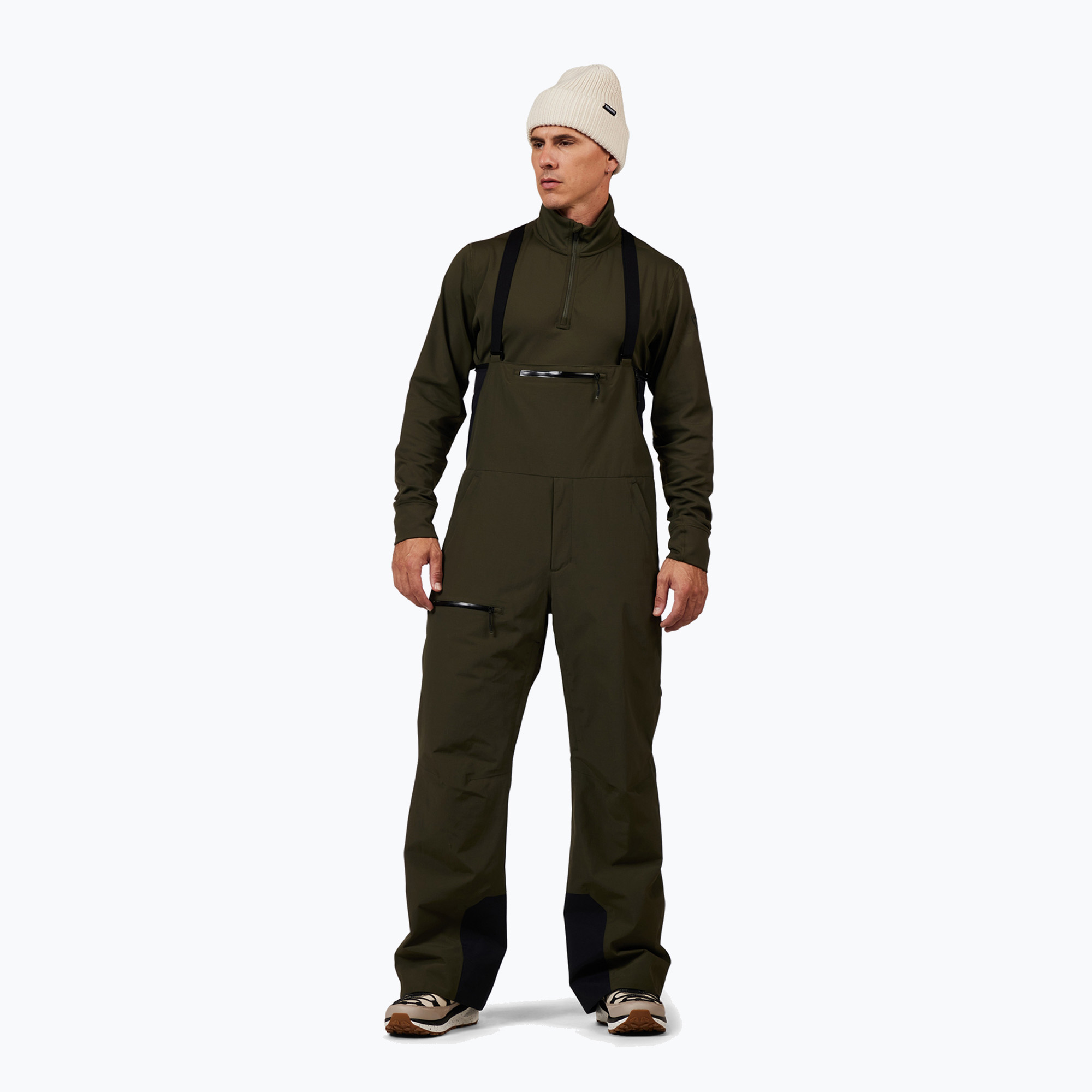 Мъжки скиорски панталони Rossignol Outerlimits Insulated Bib olive shadow