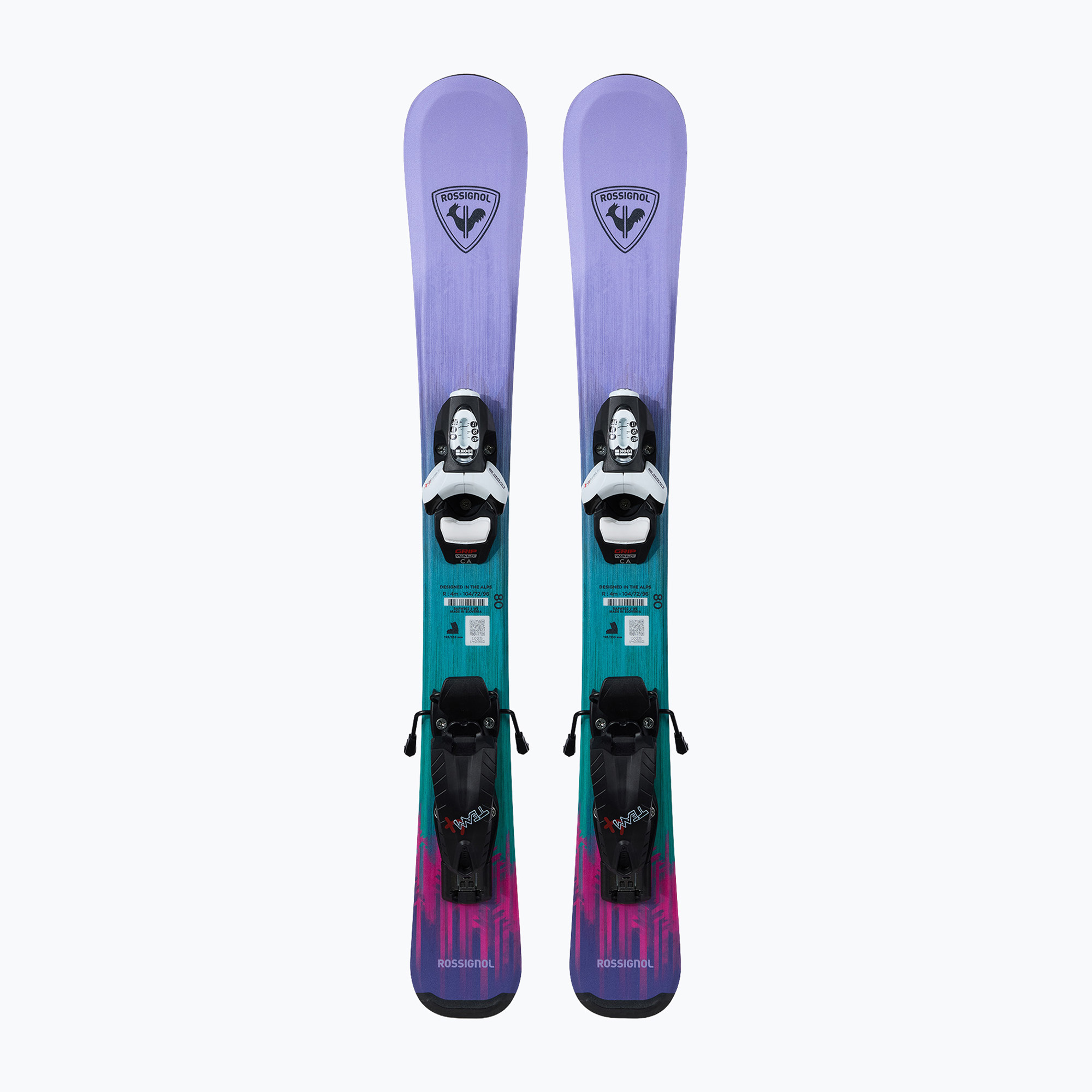 Детски ски за спускане със ски автомати Rossignol Soul Kid Pre-Drilled Team 4 GW