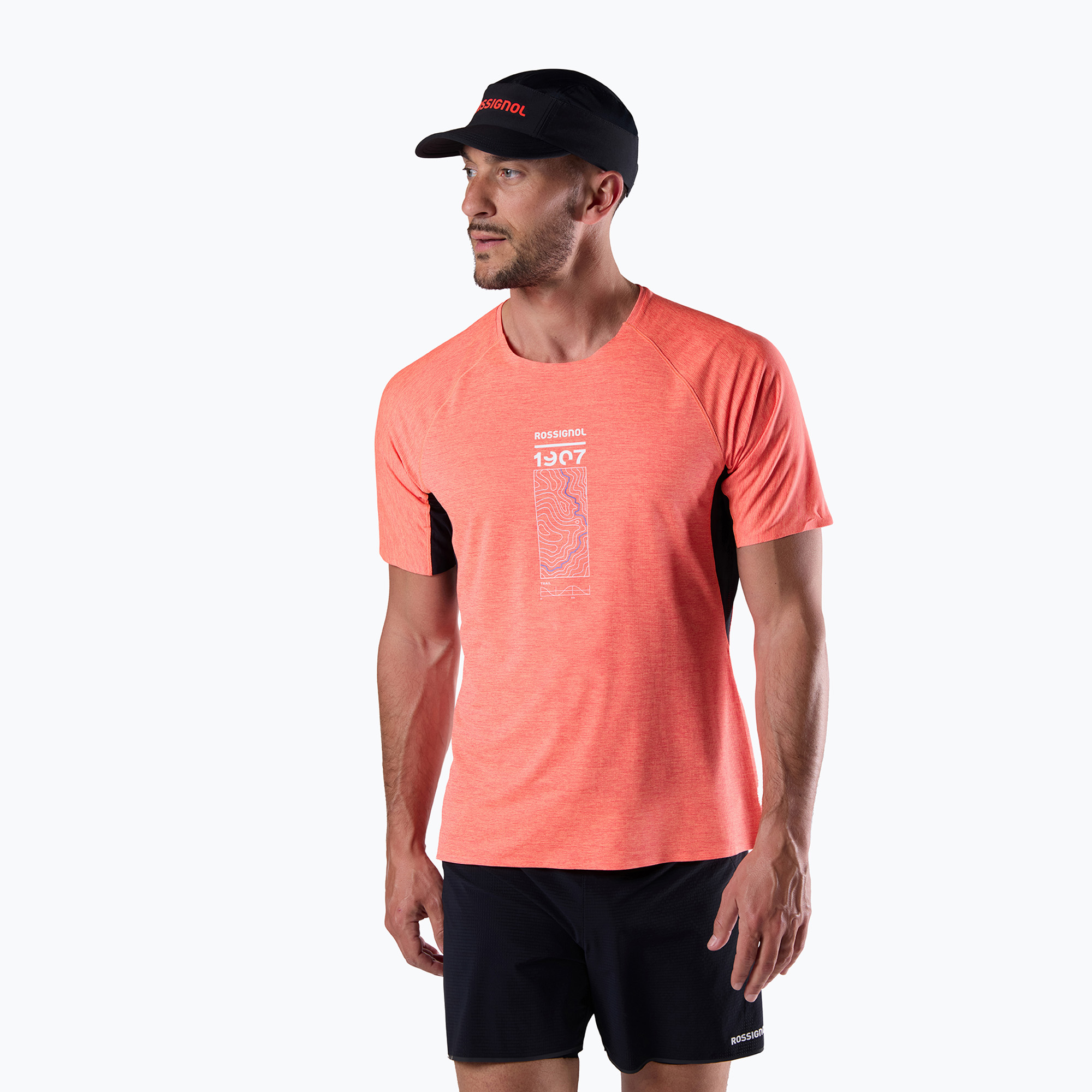Мъжка тениска за бягане Rossignol Sapa Ultra Tee neon red