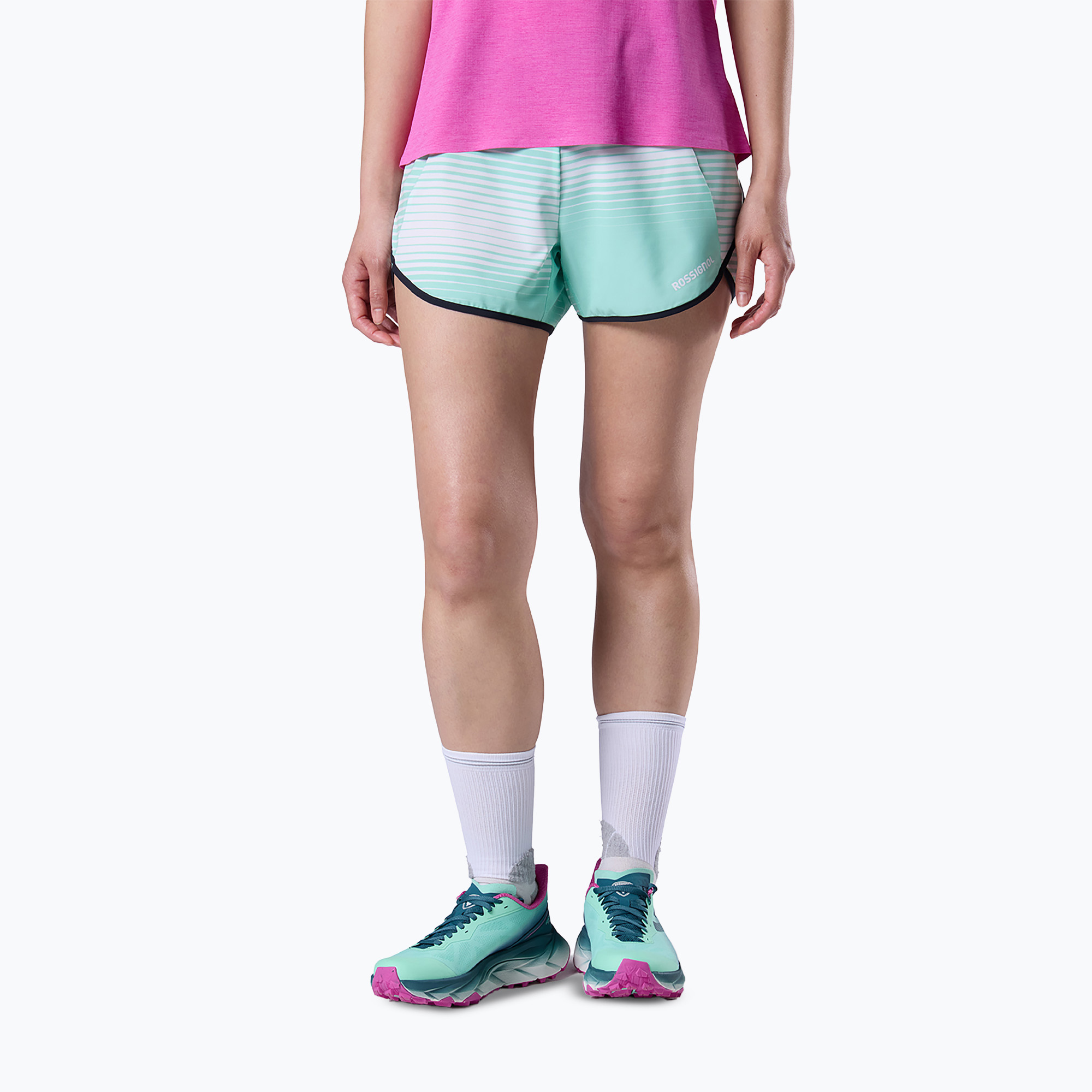 Дамски шорти за бягане Rossignol Sapa white line fogg