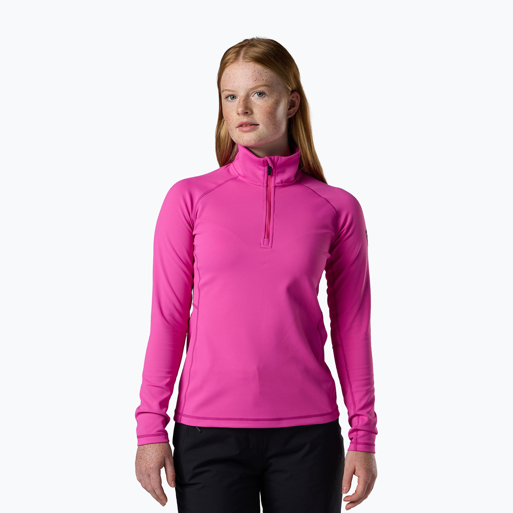 Bluză fleece pentru femei Rossignol Mid Layer Stretch Half Zip electric fuchsia