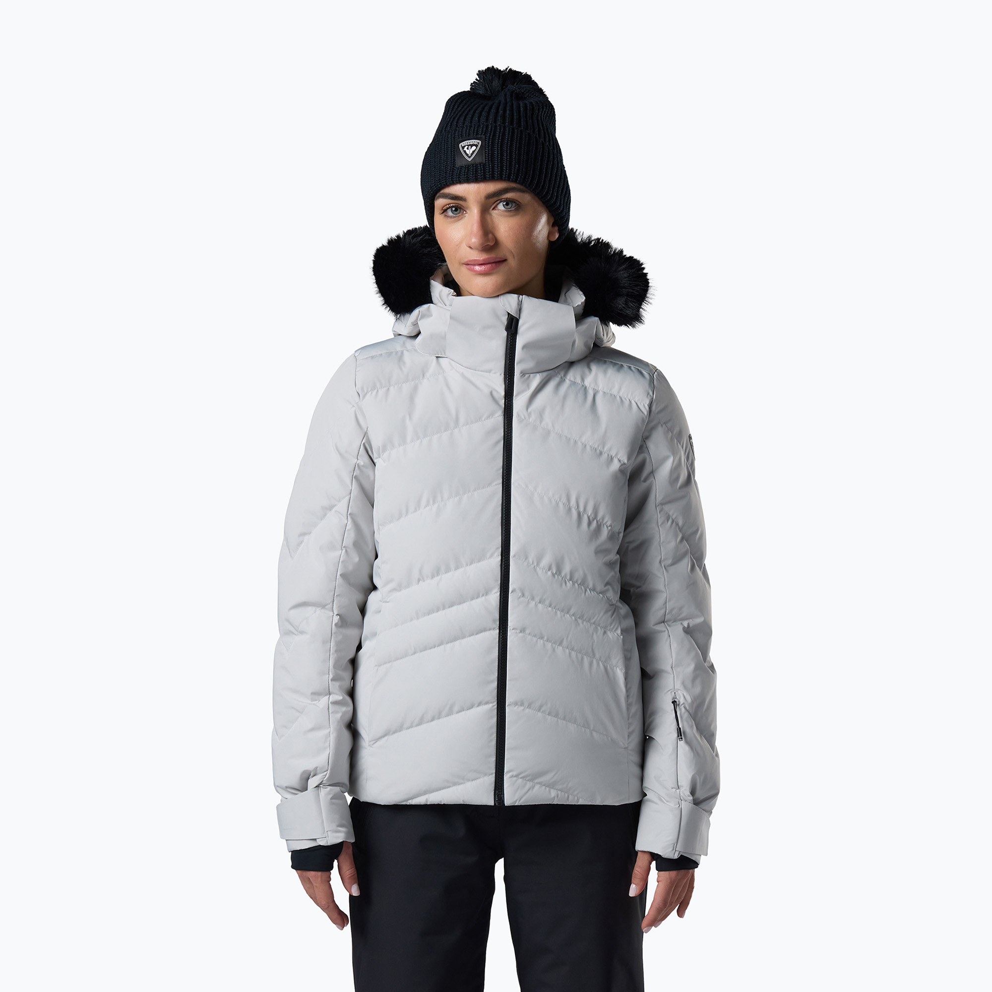 Дамско скиорско яке Rossignol Staci Insulated silver pearly
