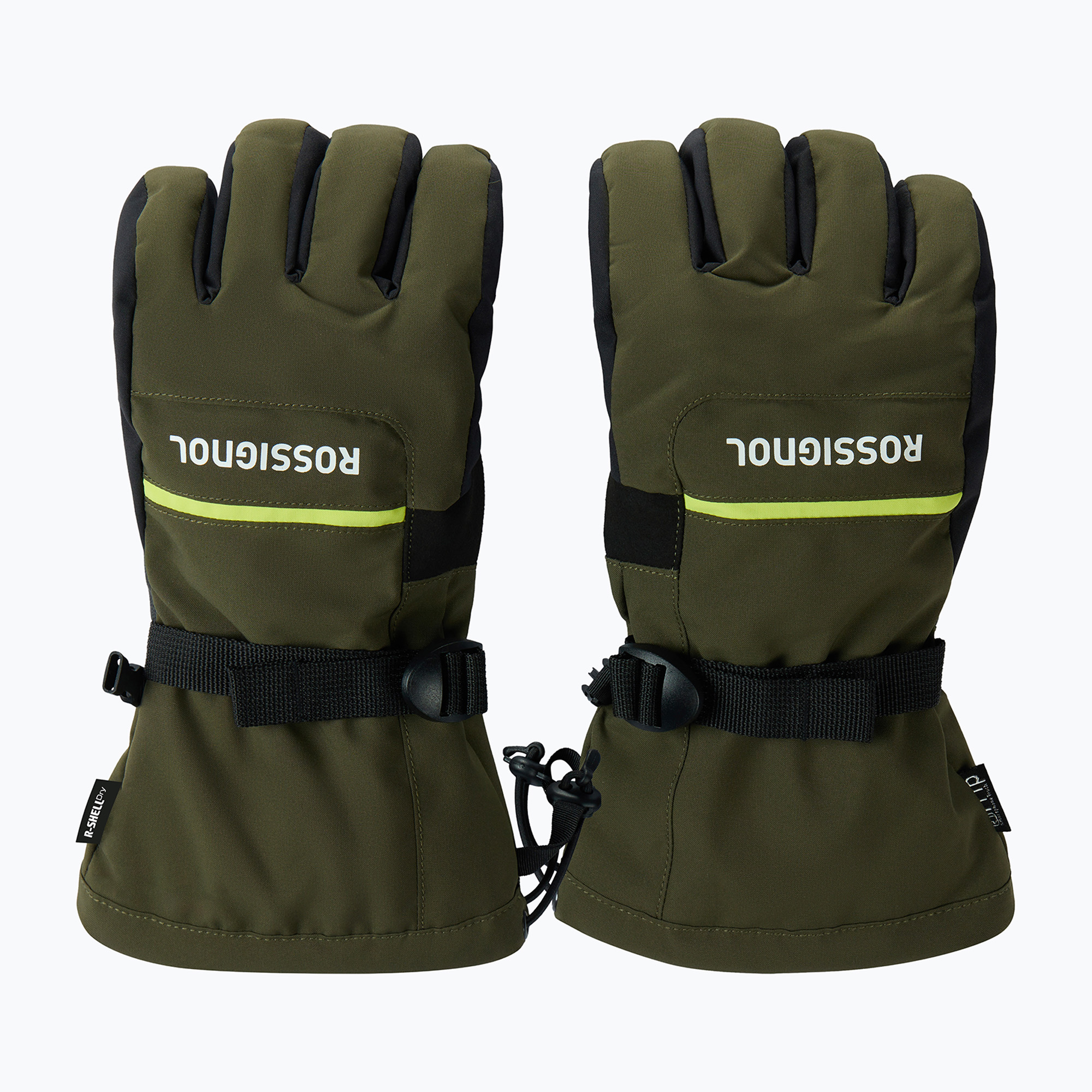 Мъжки скиорски ръкавици Rossignol Action R-Shell Dry olive shadow