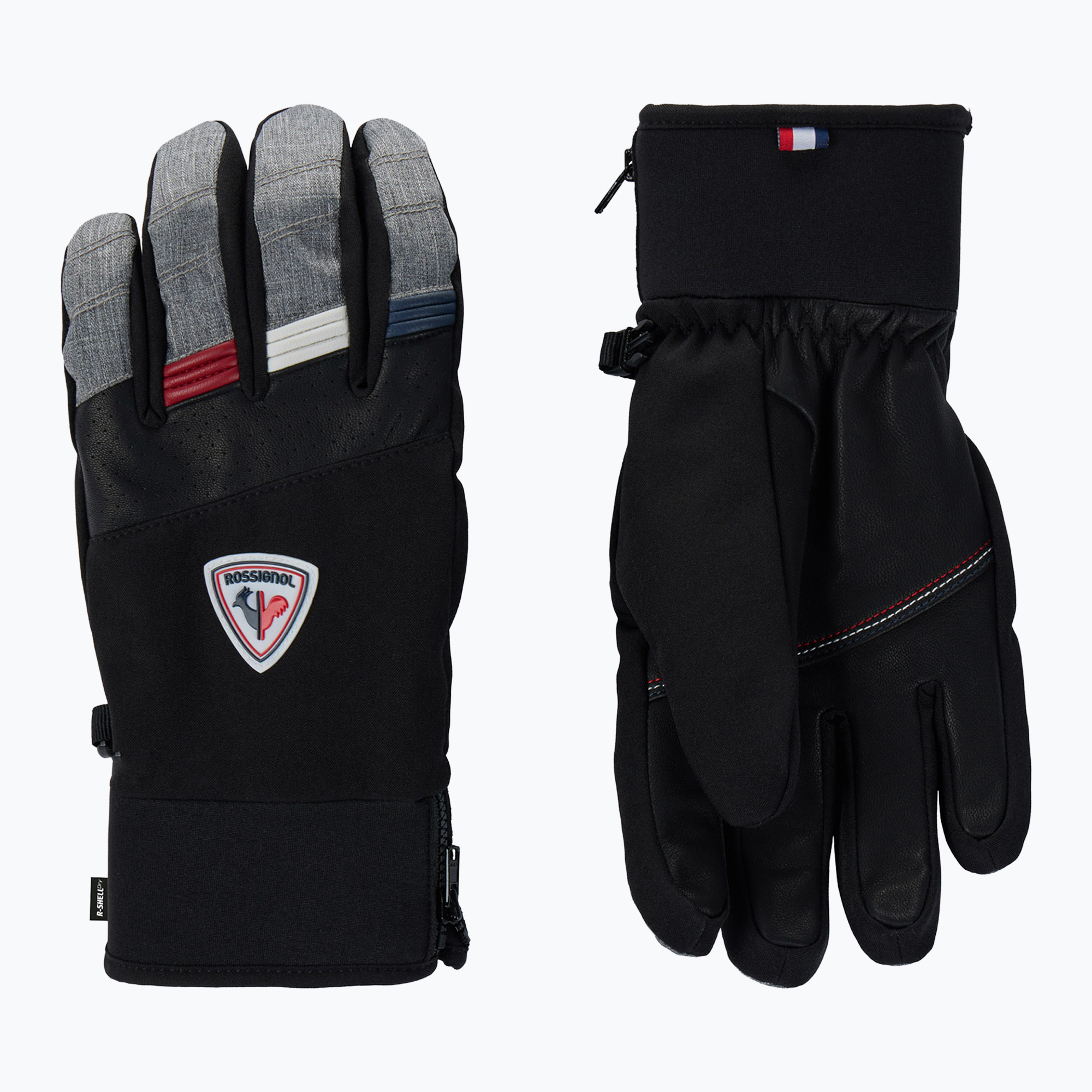 Мъжки скиорски ръкавици Rossignol Strato R-Shell Dry heather grey