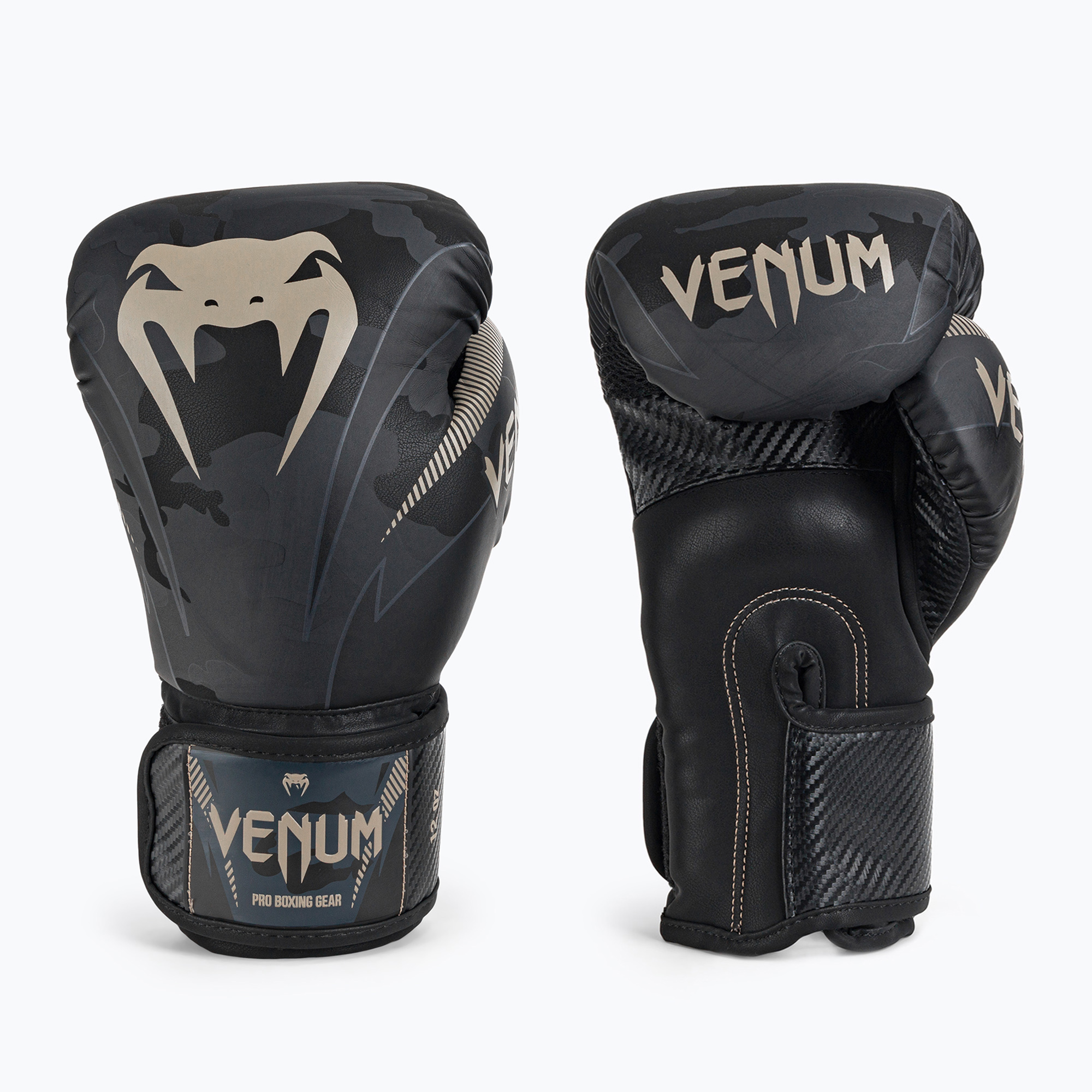 Rękawice bokserskie Venum Impact czarno-szare VENUM-03284-497 