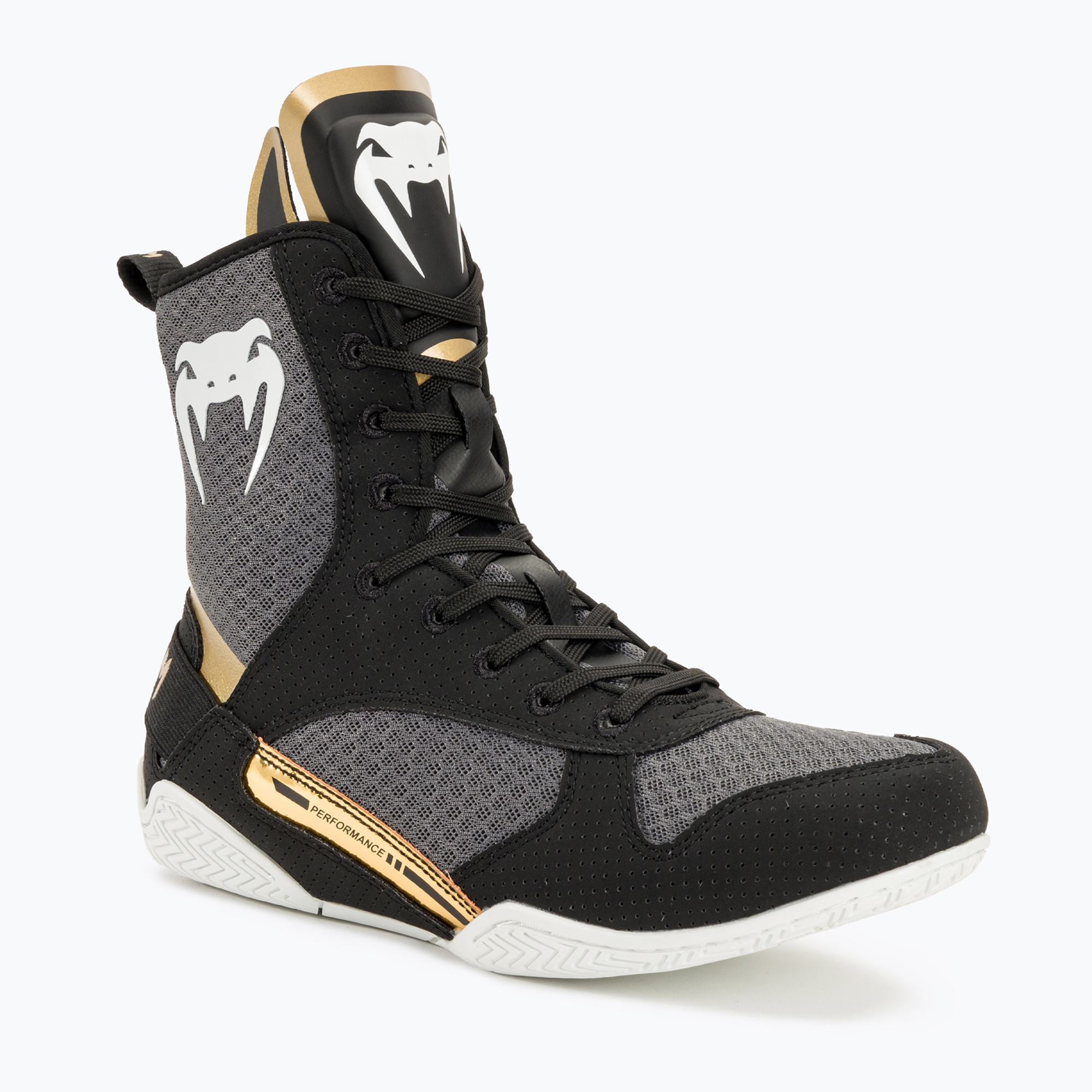 Buty bokserskie Venum Elite Boxing black/white/gold 