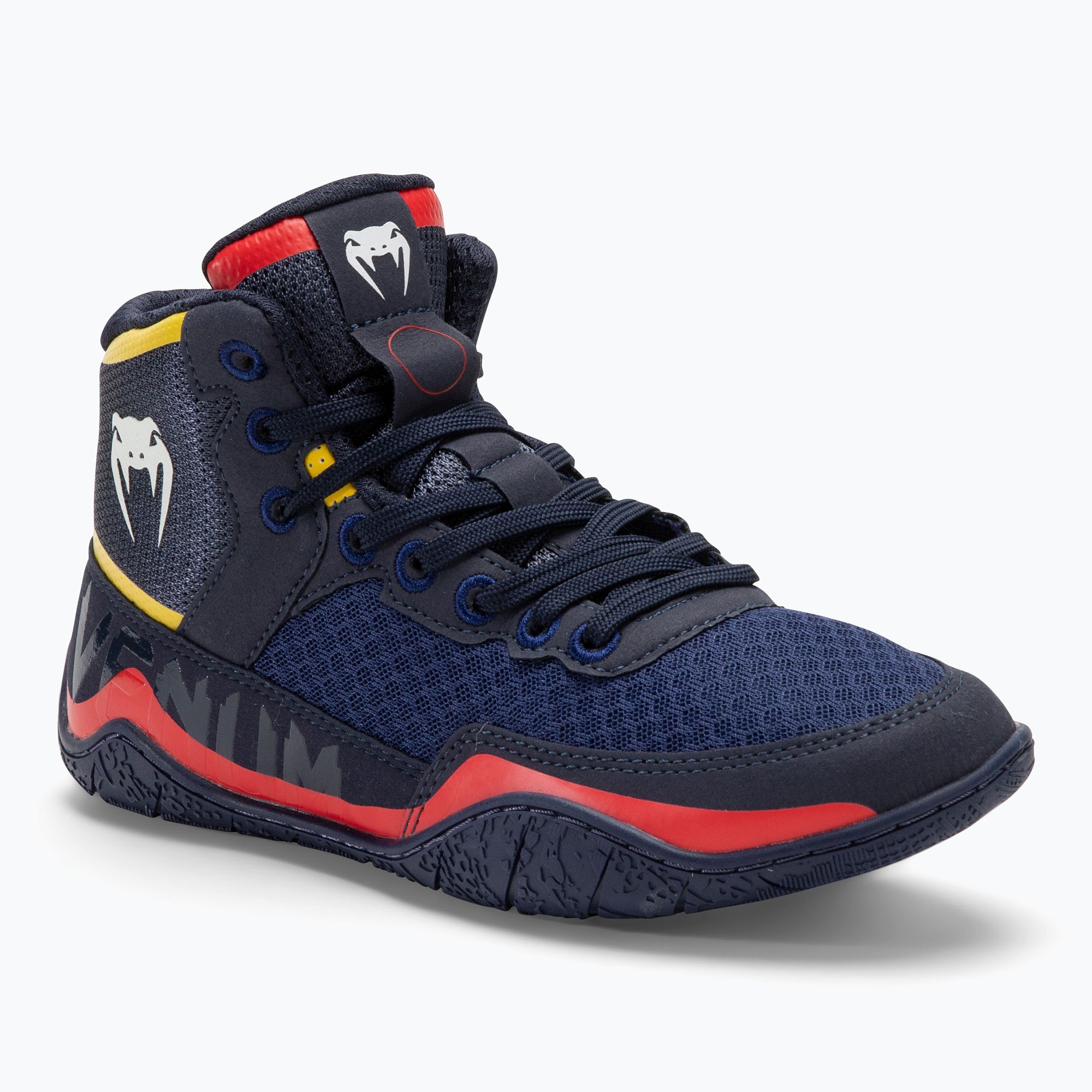 Buty bokserskie Venum Elite Wrestling blue/yellow 