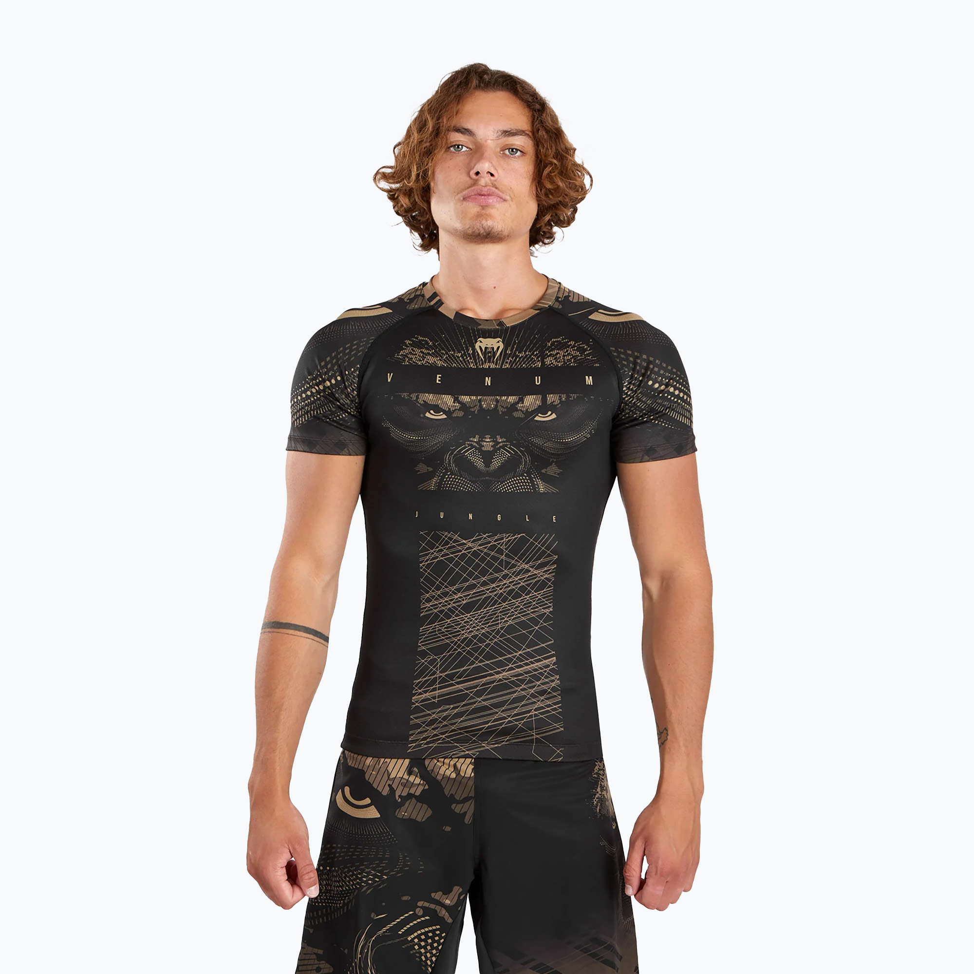 Rashguard męski Venum Gorilla Jungle Rashguard black/sand 