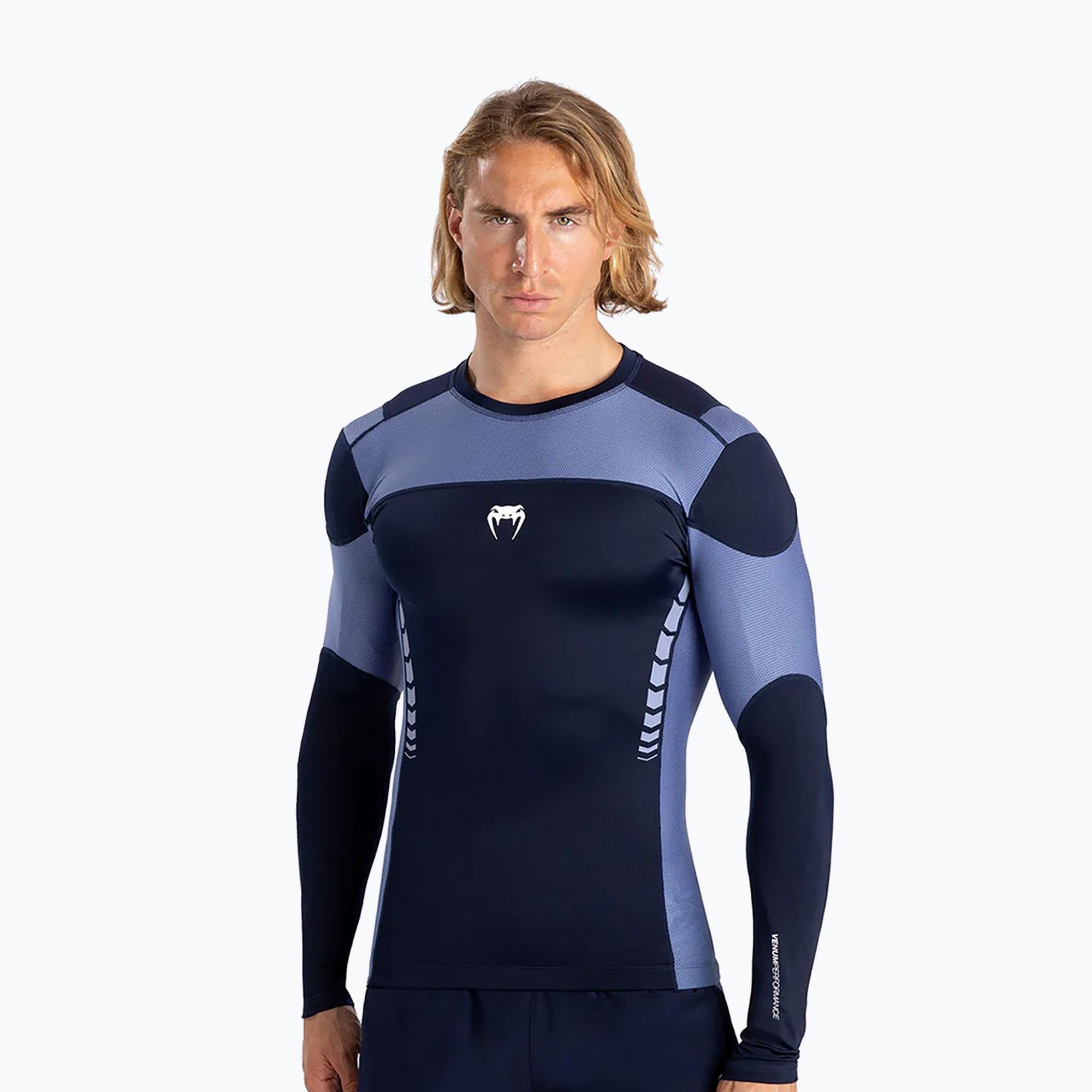 Longsleeve treningowy męski Venum Tempest Rashguard navy blue/blue 