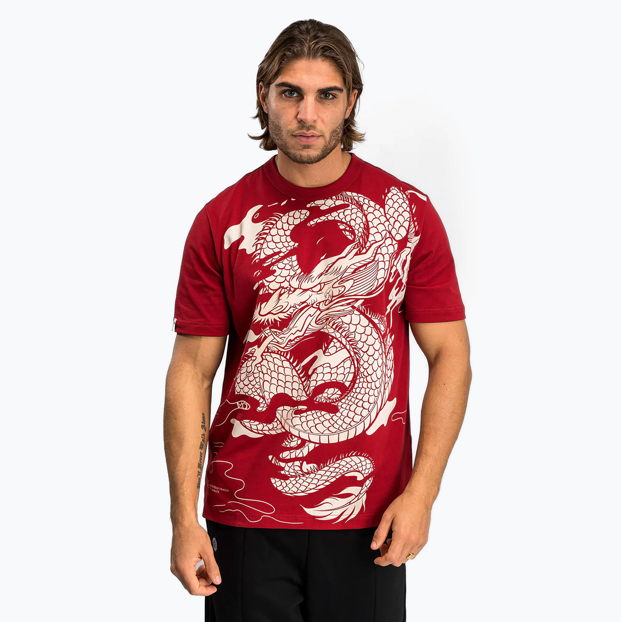Koszulka męska Venum Dragon’S Flight Men’S T-Shirt cherry red/cream white 