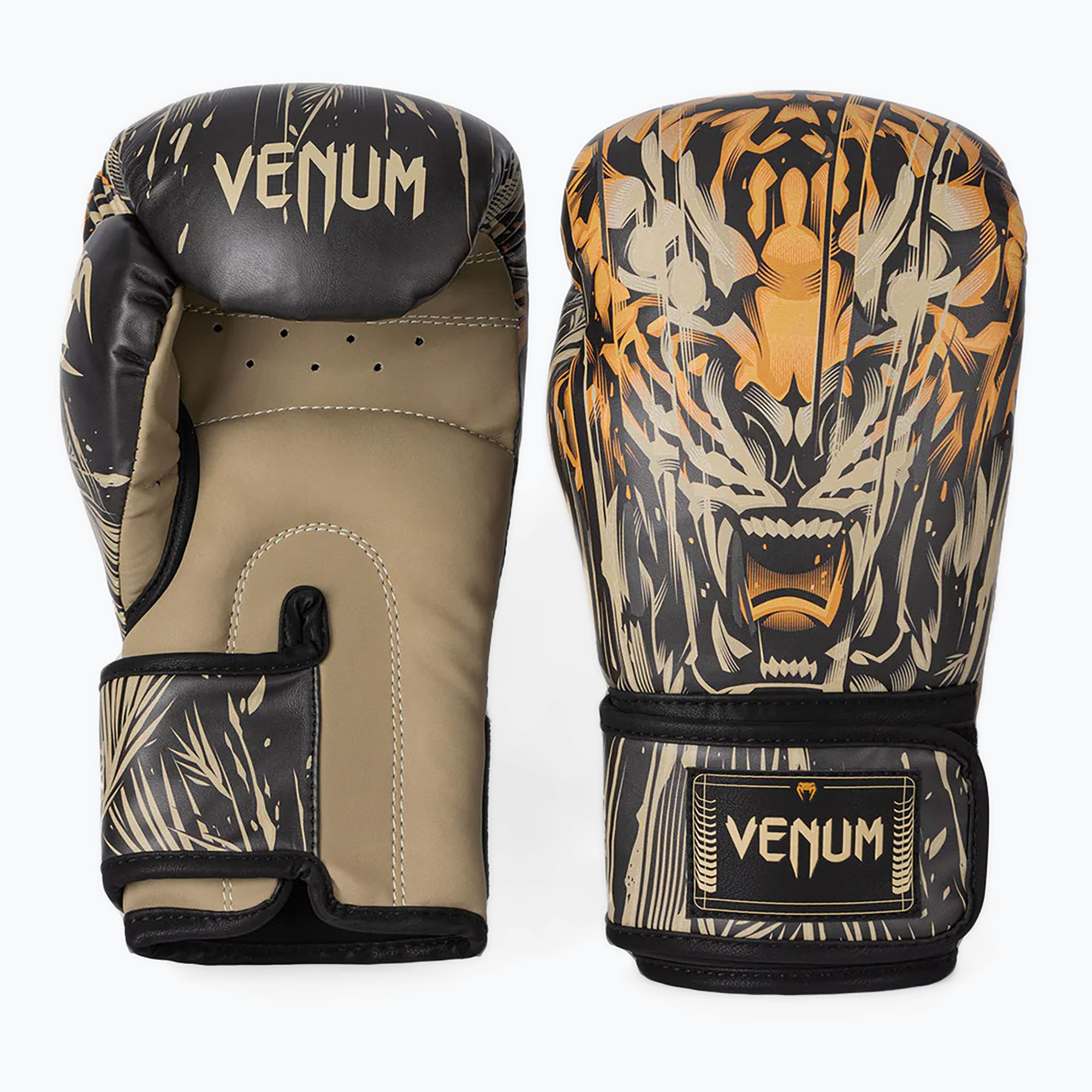 Rękawice bokserskie Venum Tiger Boxing Gloves black/neon orange 