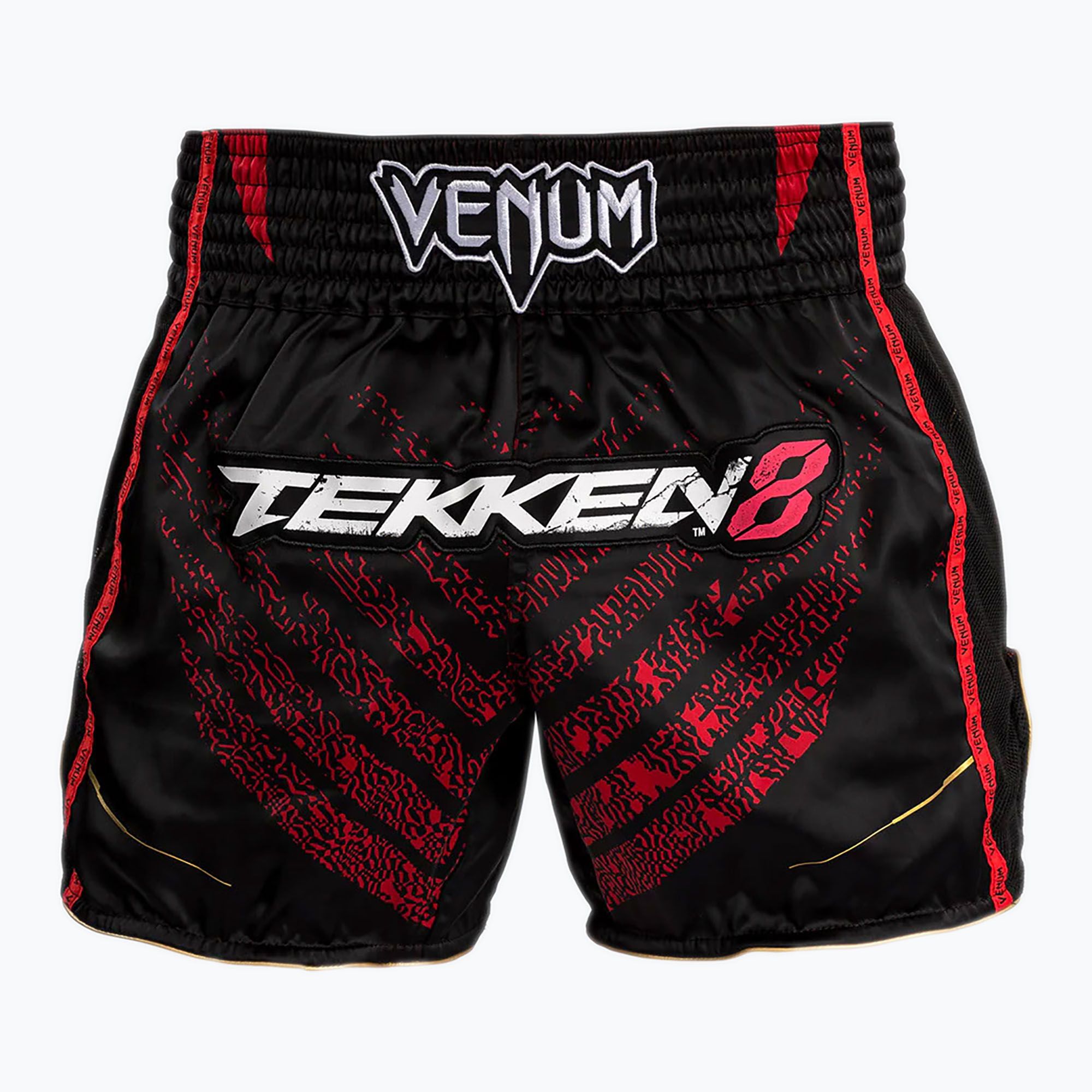 Spodenki treningowe męskie Venum X Tekken 8 - Marshall Law Muay Thai Shorts black/red/gold 