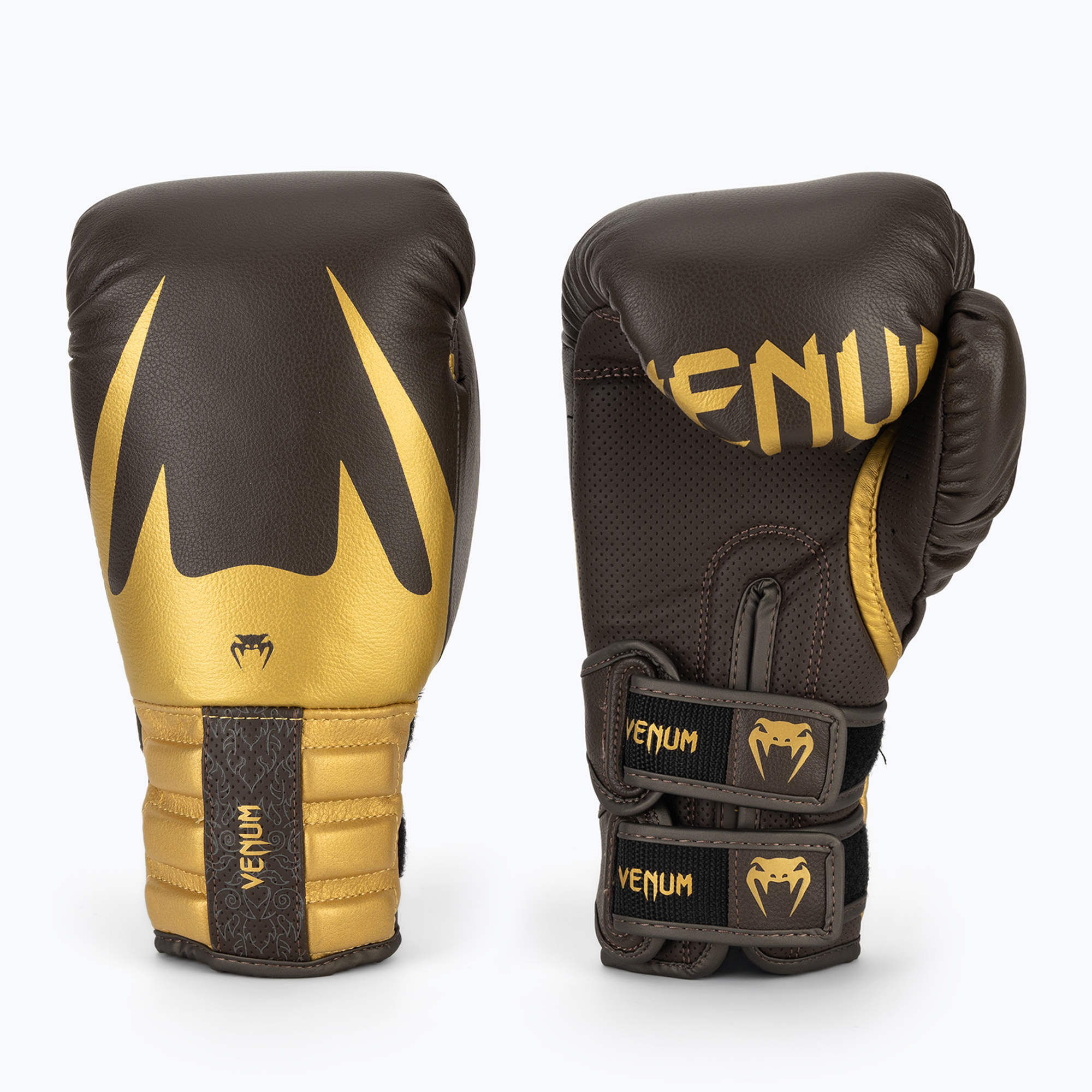 Mănuși de box Venum Reverso Boxing chocolate/gold