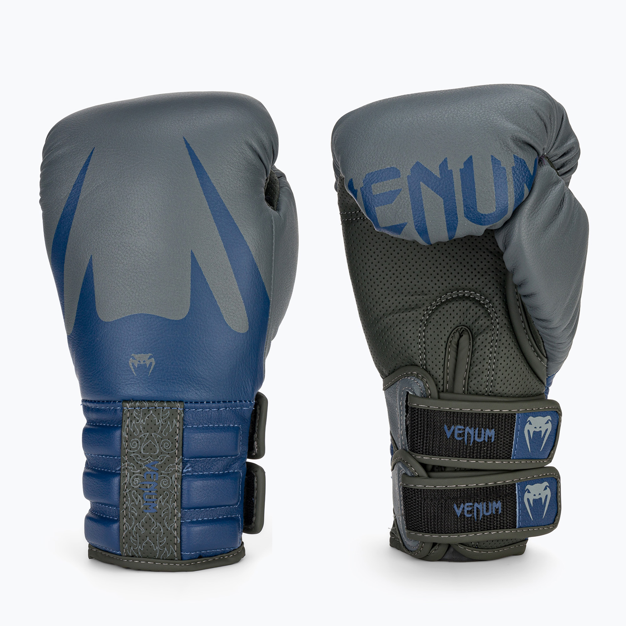 Mănuși de box Venum Reverso Boxing storm grey/royal blue