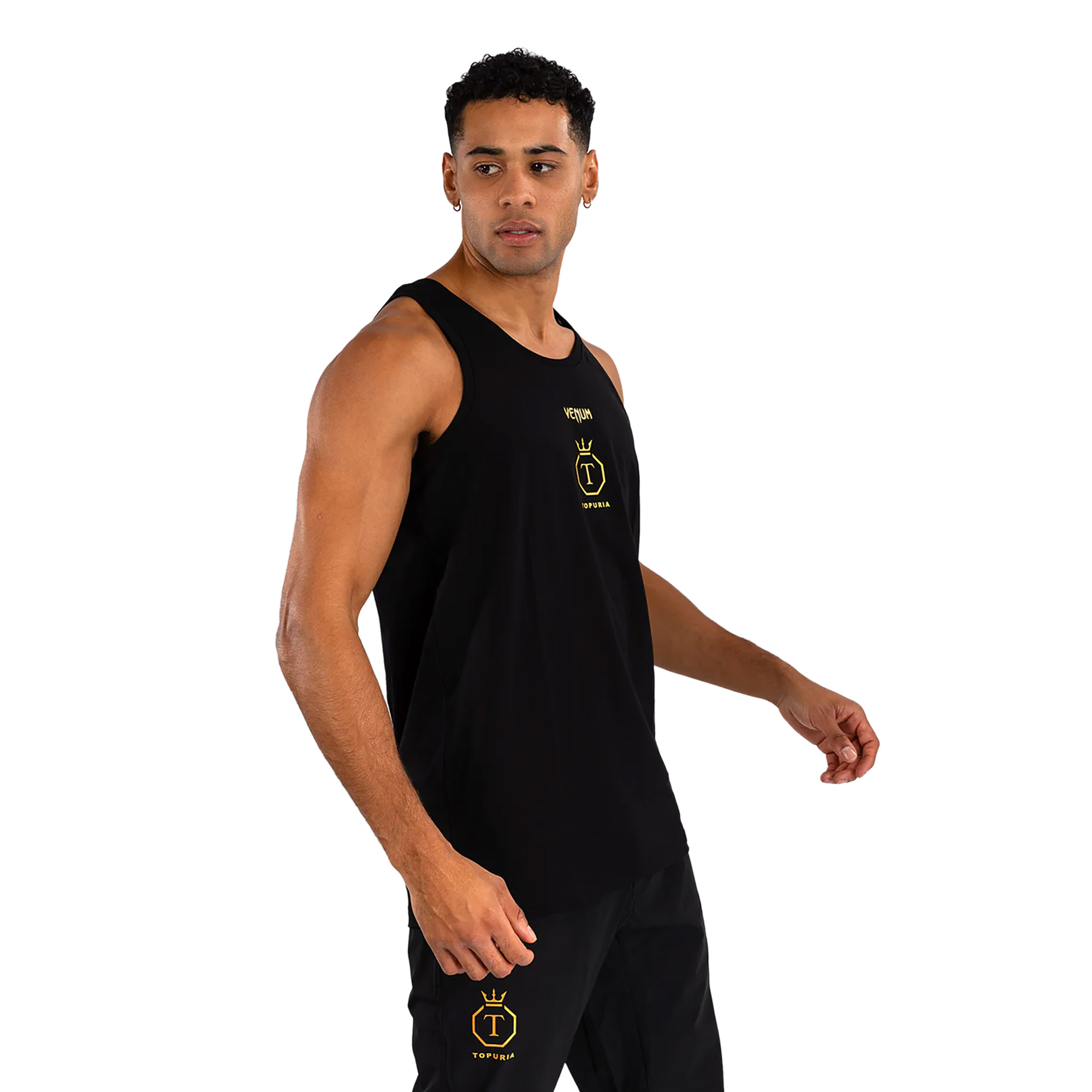 Koszulka treningowa męska Venum x Ilia Topuria Unmatched black/gold 