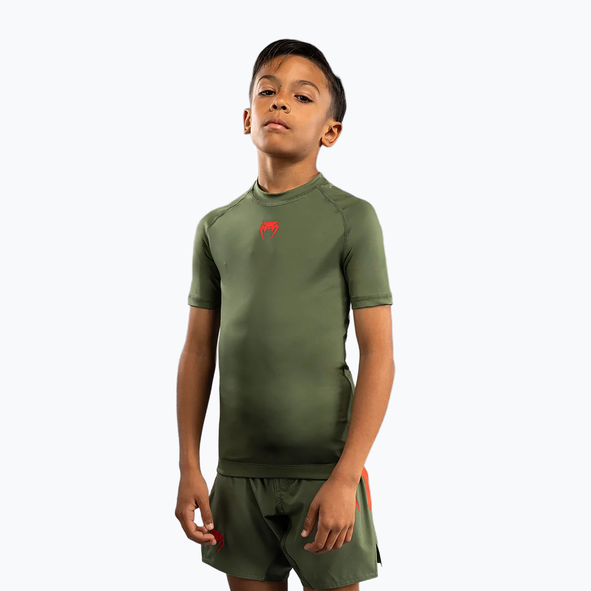 Koszulka treningowa dziecięca Venum Contender Rashguards Jr khaki 