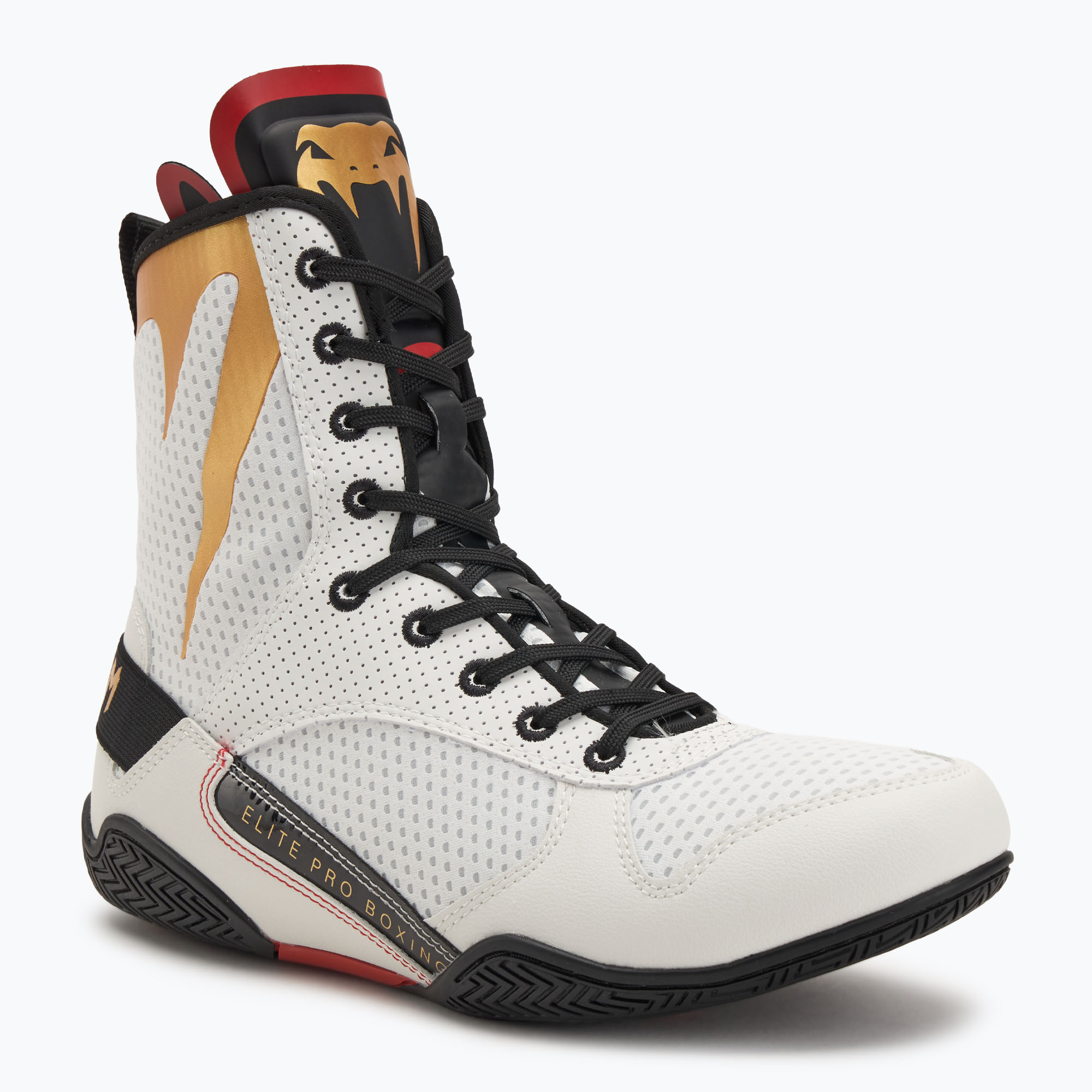 Buty bokserskie Venum Elite Boxing ice/gold logo 