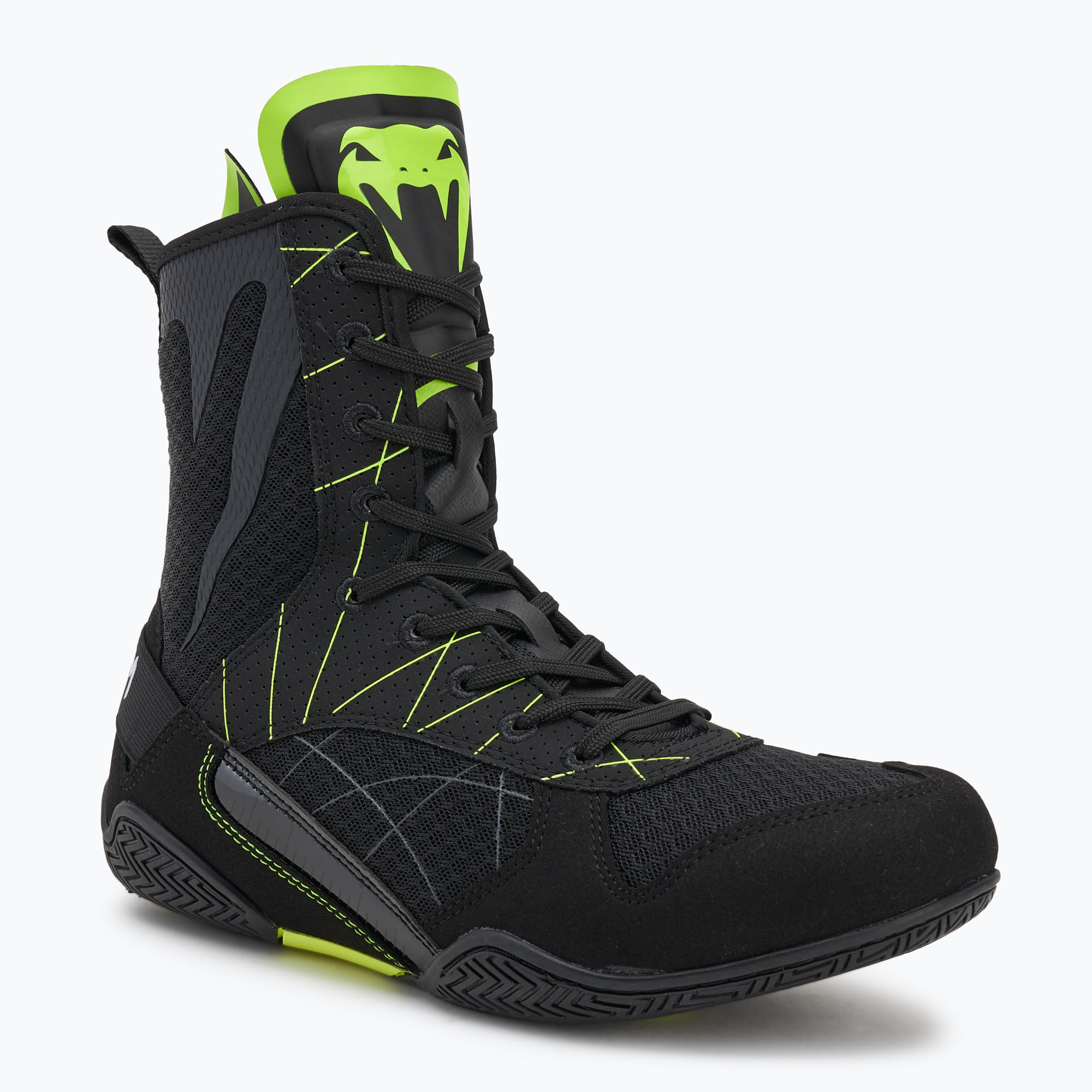 Buty bokserkie męskie Venum Training Camp 4.0 Boxing black/neo green 