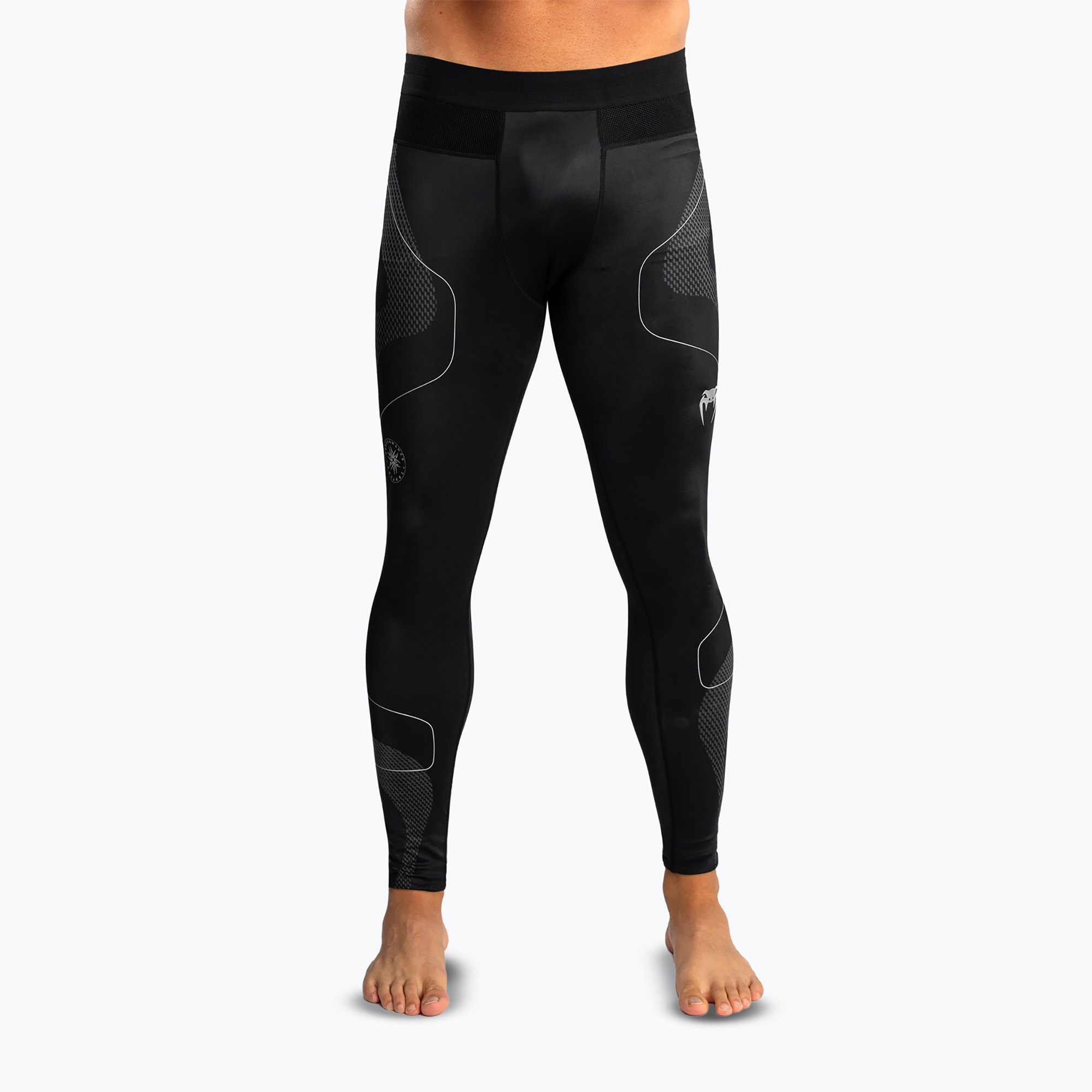 Legginsy treningowe męskie Venum Nexus Spats black/silver 