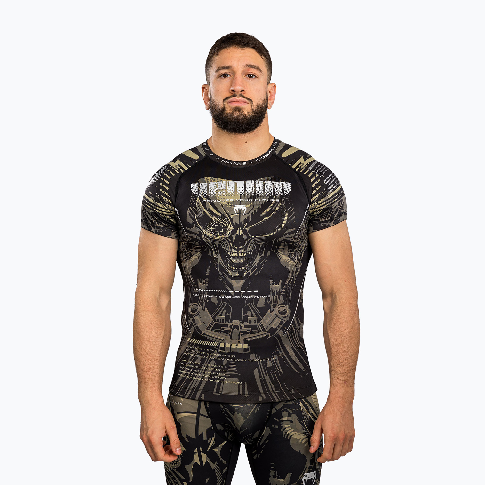 Rashguard męski Venum Invander black/sand 