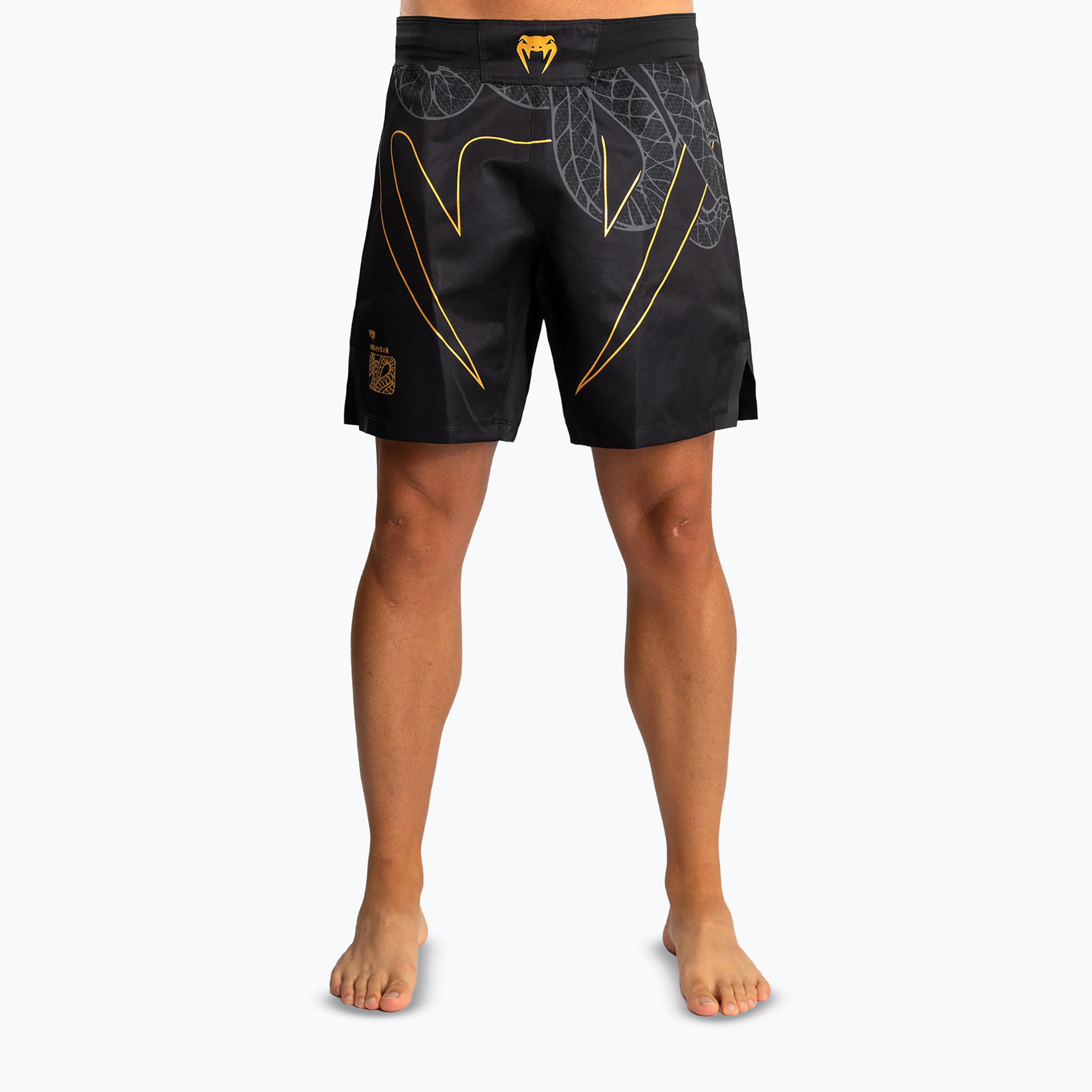 Spodenki treningowe męskie Venum Serpenti Fight black/silver/gold 