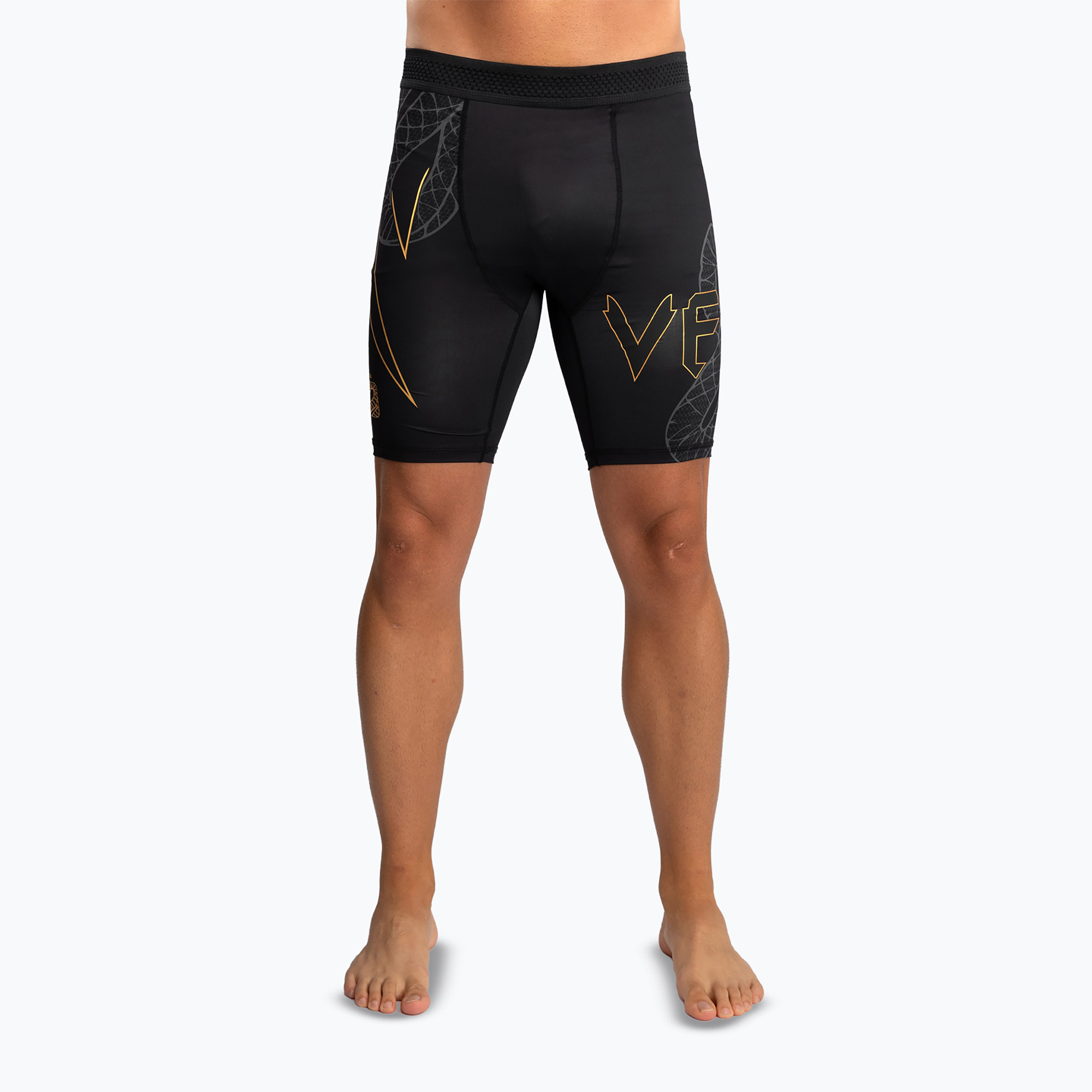 Spodenki treningowe męskie Venum Serpenti Vale Tudo black/silver/gold 