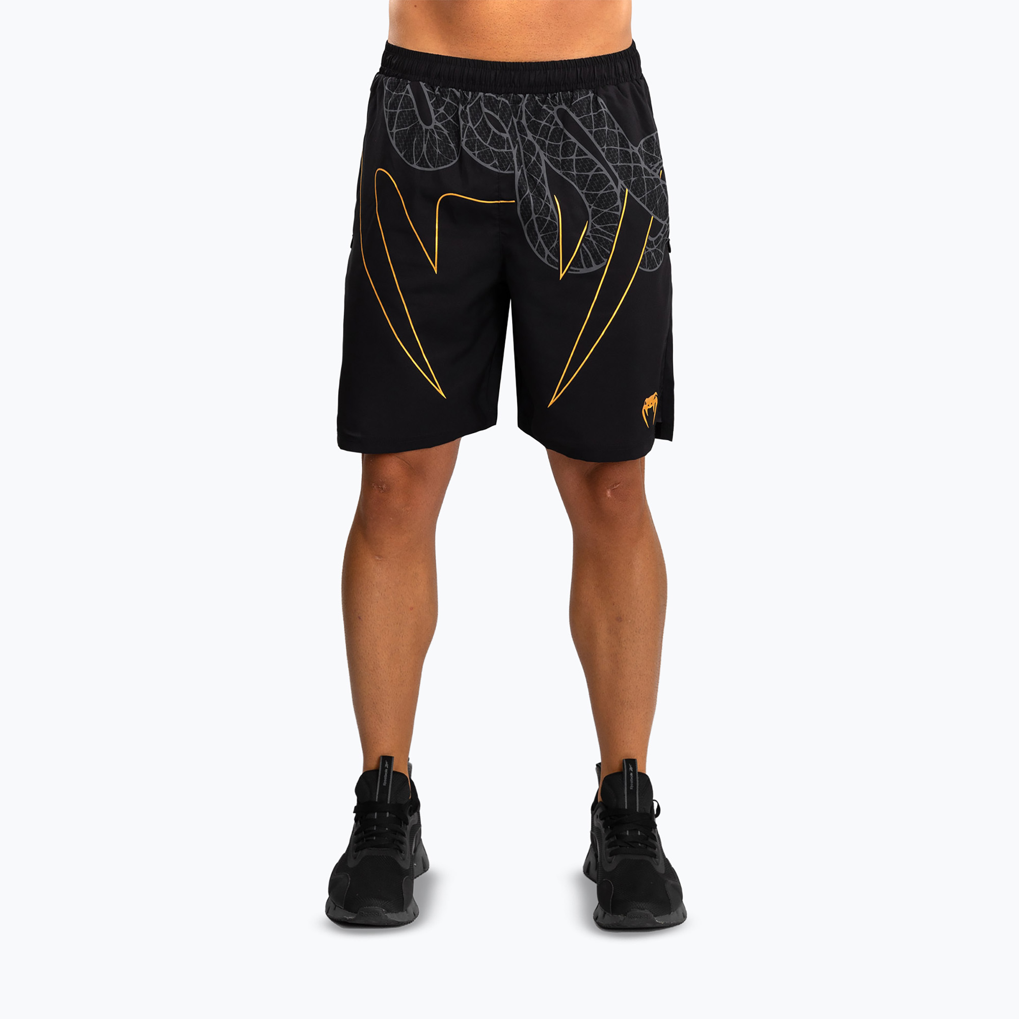 Spodenki treningowe męskie Venum Serpenti Training black/silver/gold 