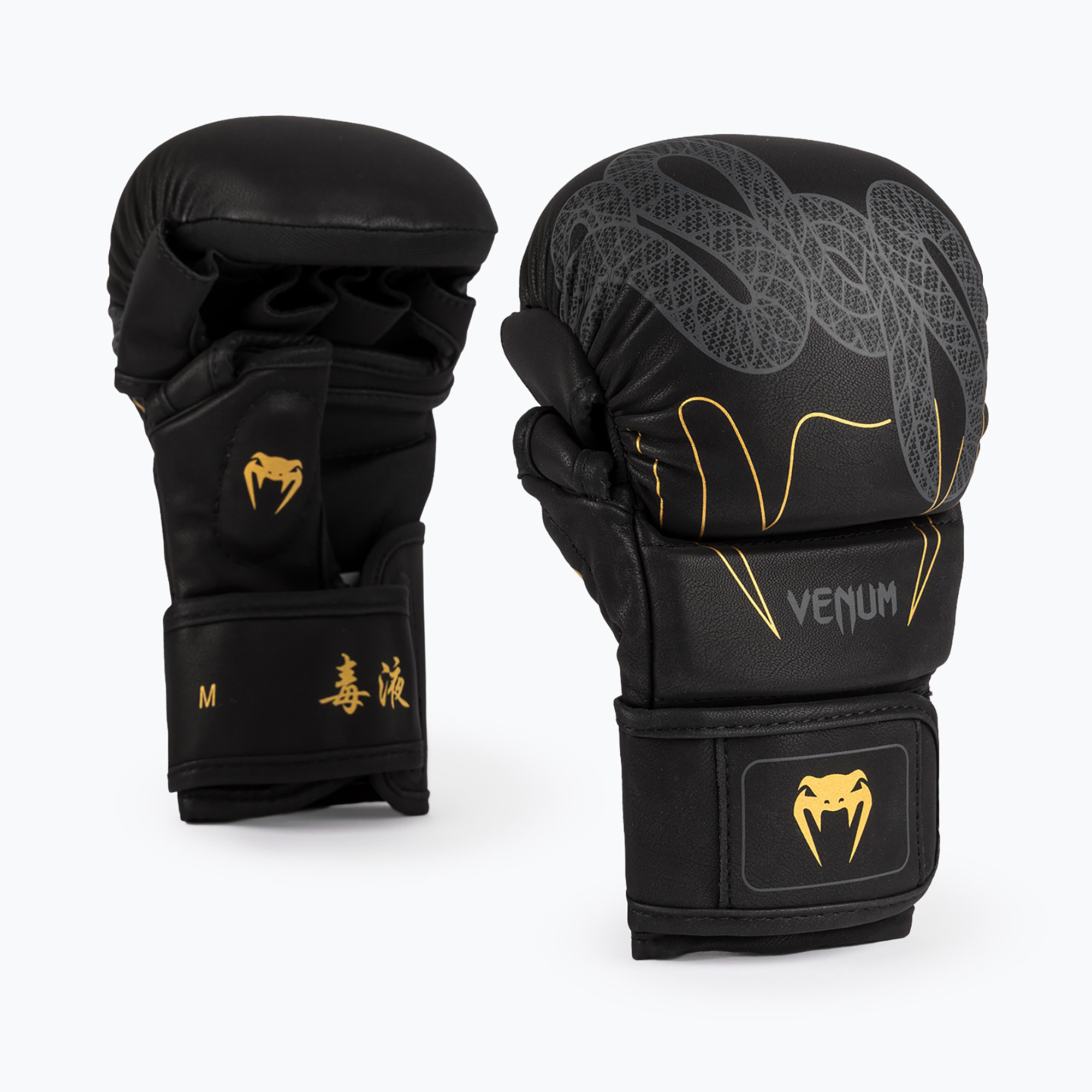 Rękawice bokserskie Venum Serpenti Sparring black/silver/gold 