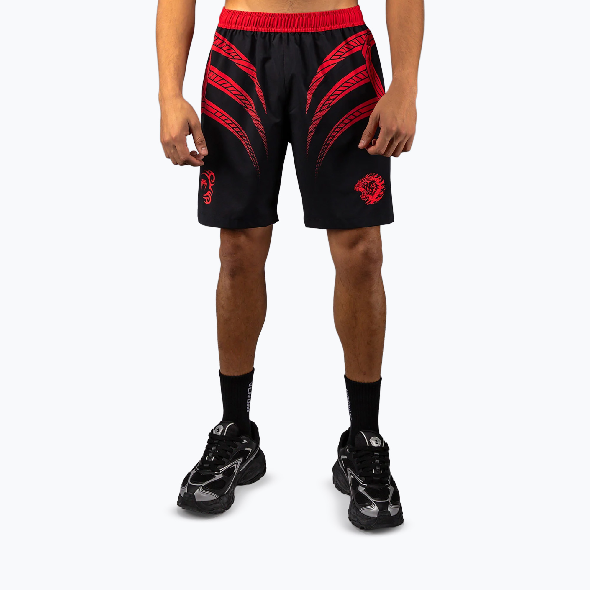 Spodenki treningowe męskie Venum x Mike Tyson Tiger Training deep black/intense red 