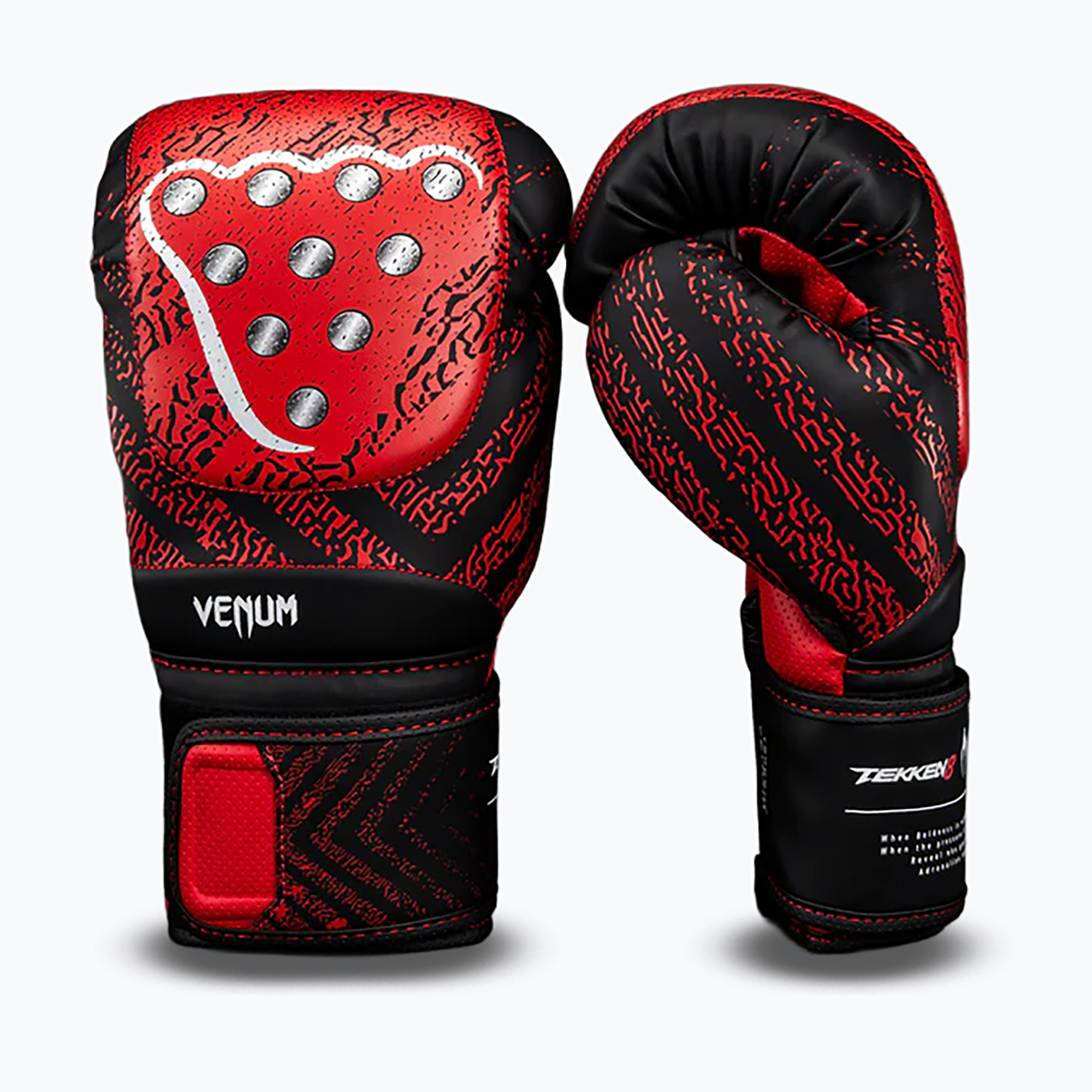 Боксови ръкавици Venum x TEKKEN 8 Kazuya Boxing red/black