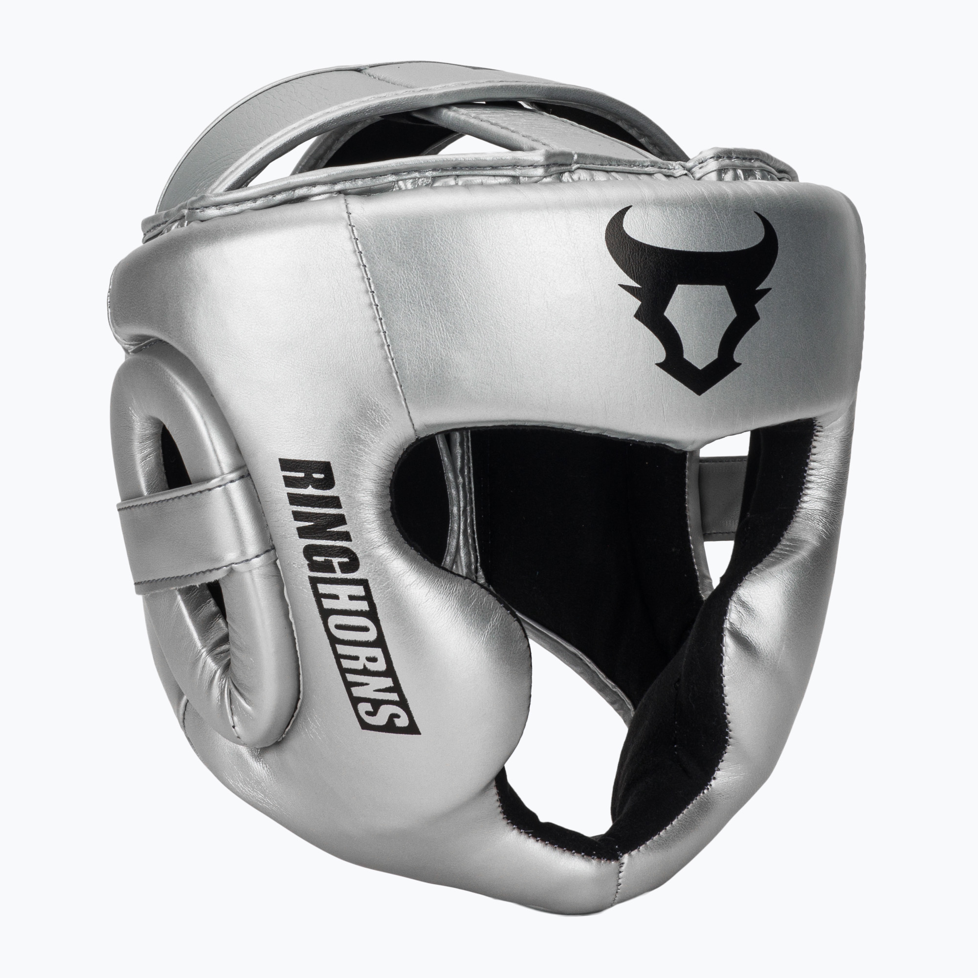 Cască de box Venum Ringhorns Charger Headgear silver/black