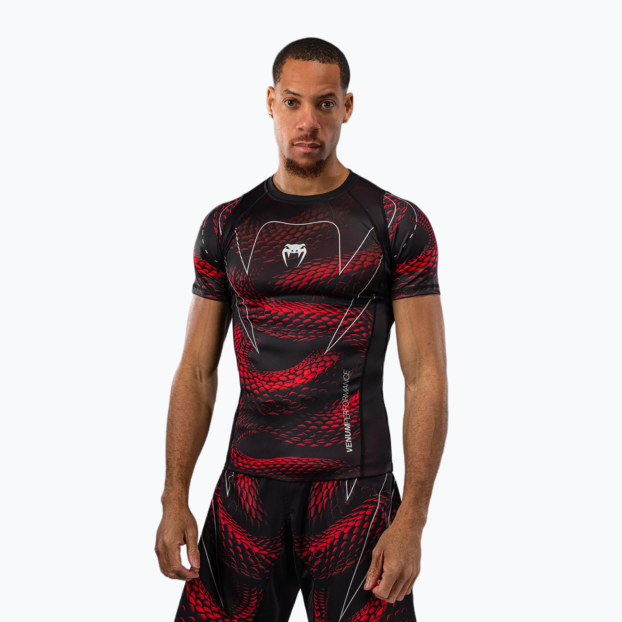 Мъжки рашгард Venum Matupa Short Sleeve black/red/silver