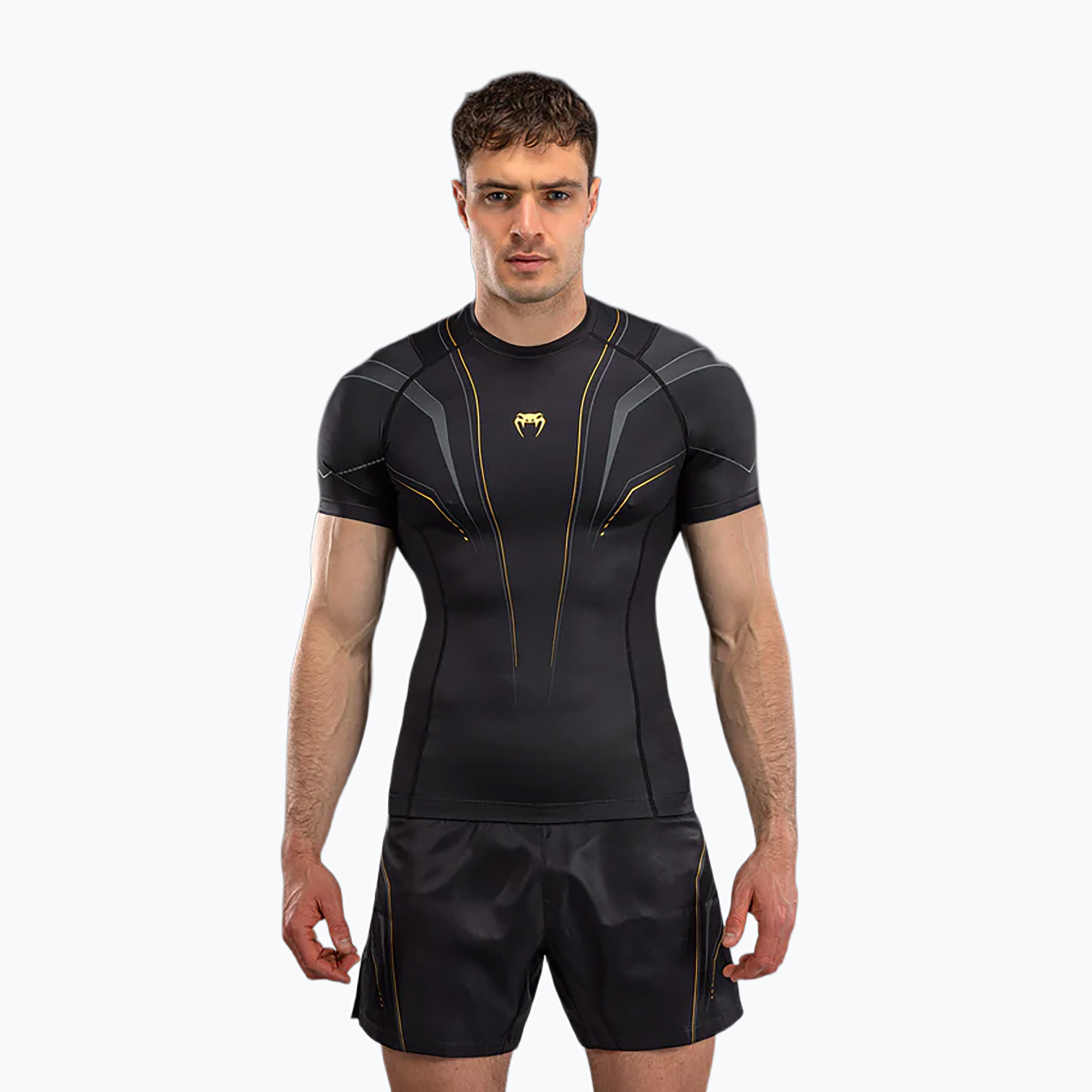 Rashguard bărbătesc Venum Streamline negru/auriu