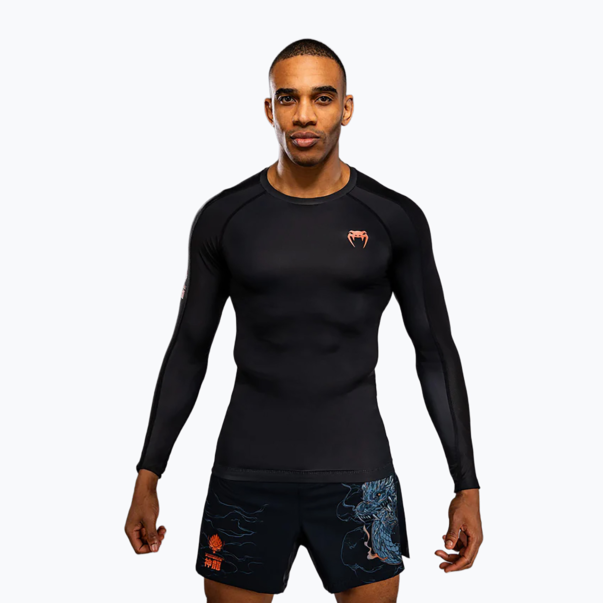 Rashguard cu mânecă lungă pentru bărbați Venum Thunder Dragon black/grey/copper