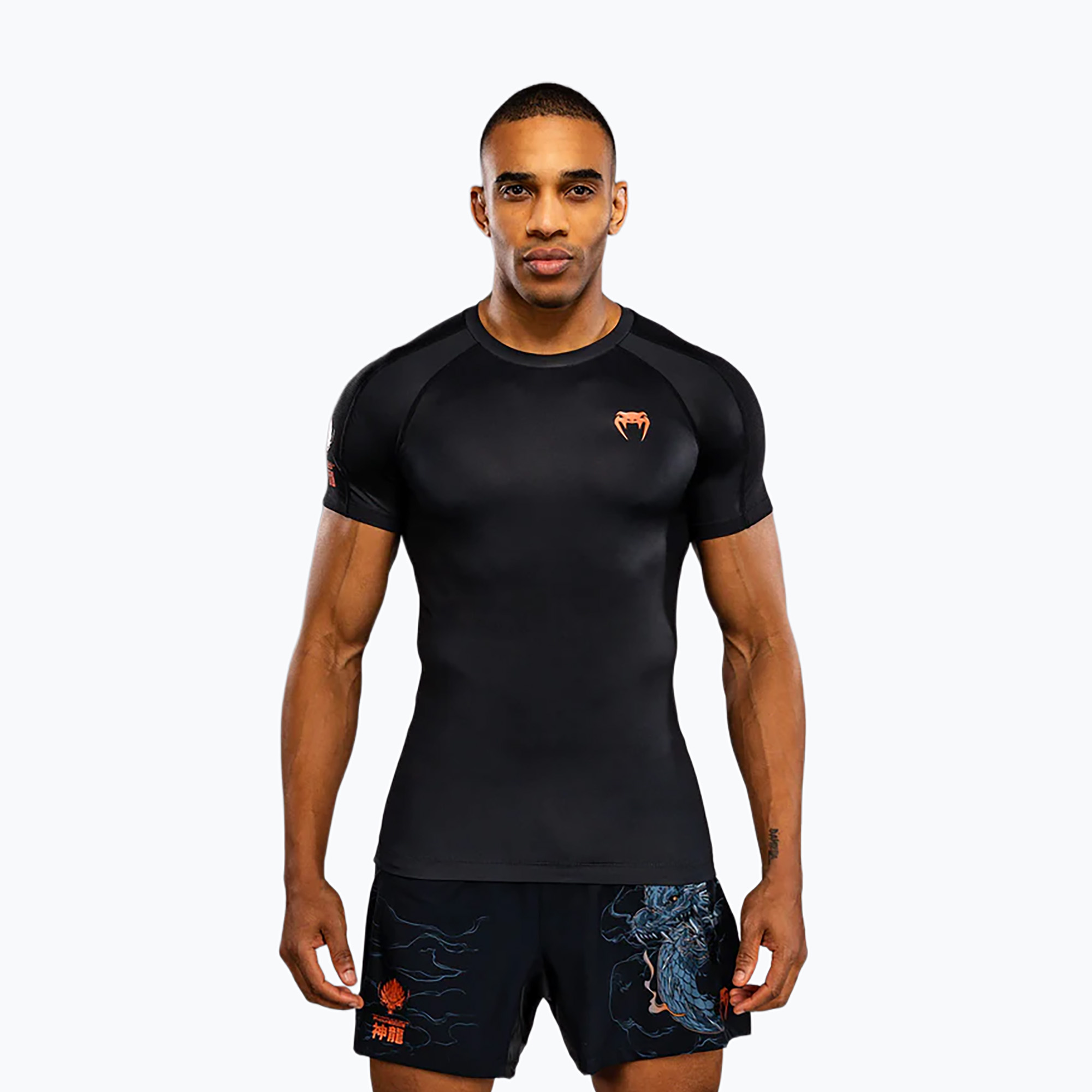 Rashguard bărbătesc Venum Thunder Dragon negru/gri/cupru