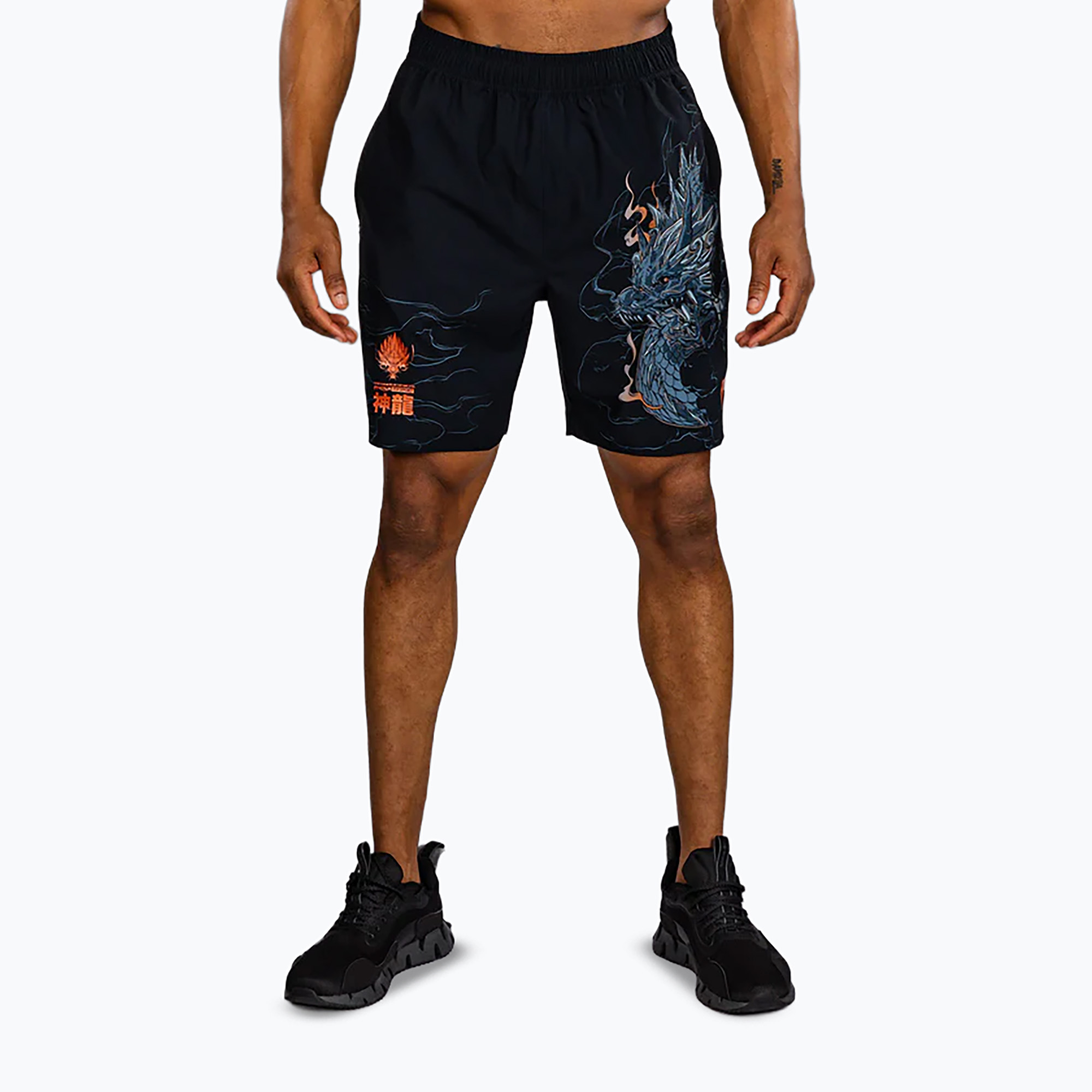 Pantaloni scurți de antrenament pentru bărbați Venum Thunder Dragon Training Black/Grey/Copper
