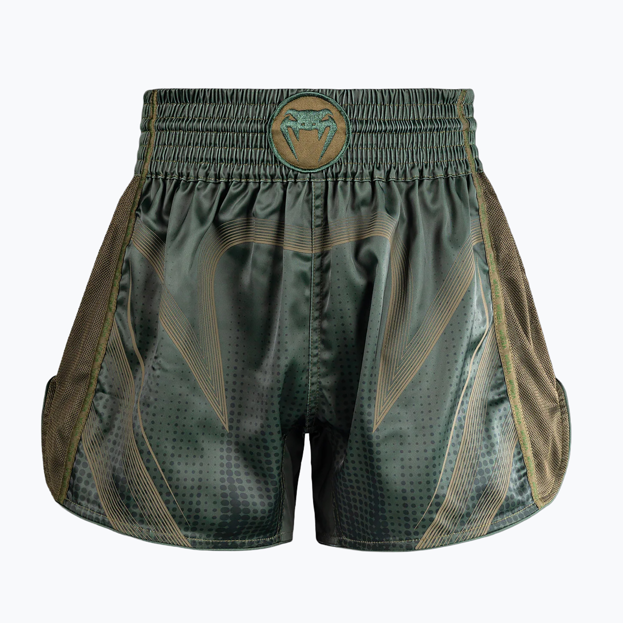 Pantaloni scurți de antrenament Venum Stealth Muay Thai Khaki/Dark Green