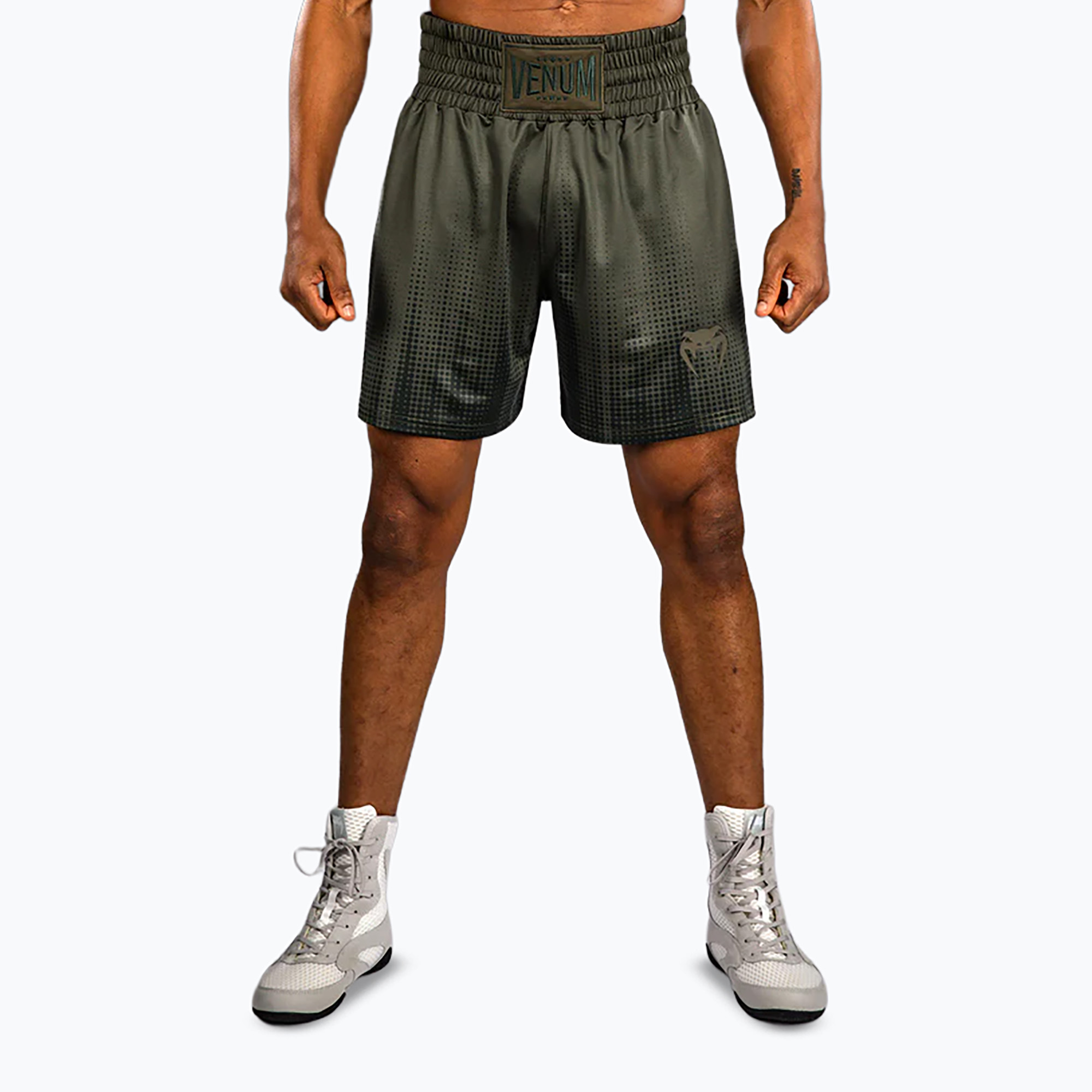 Pantaloni scurți de box pentru bărbați Venum Stealth Boxing Khaki/Dark Green